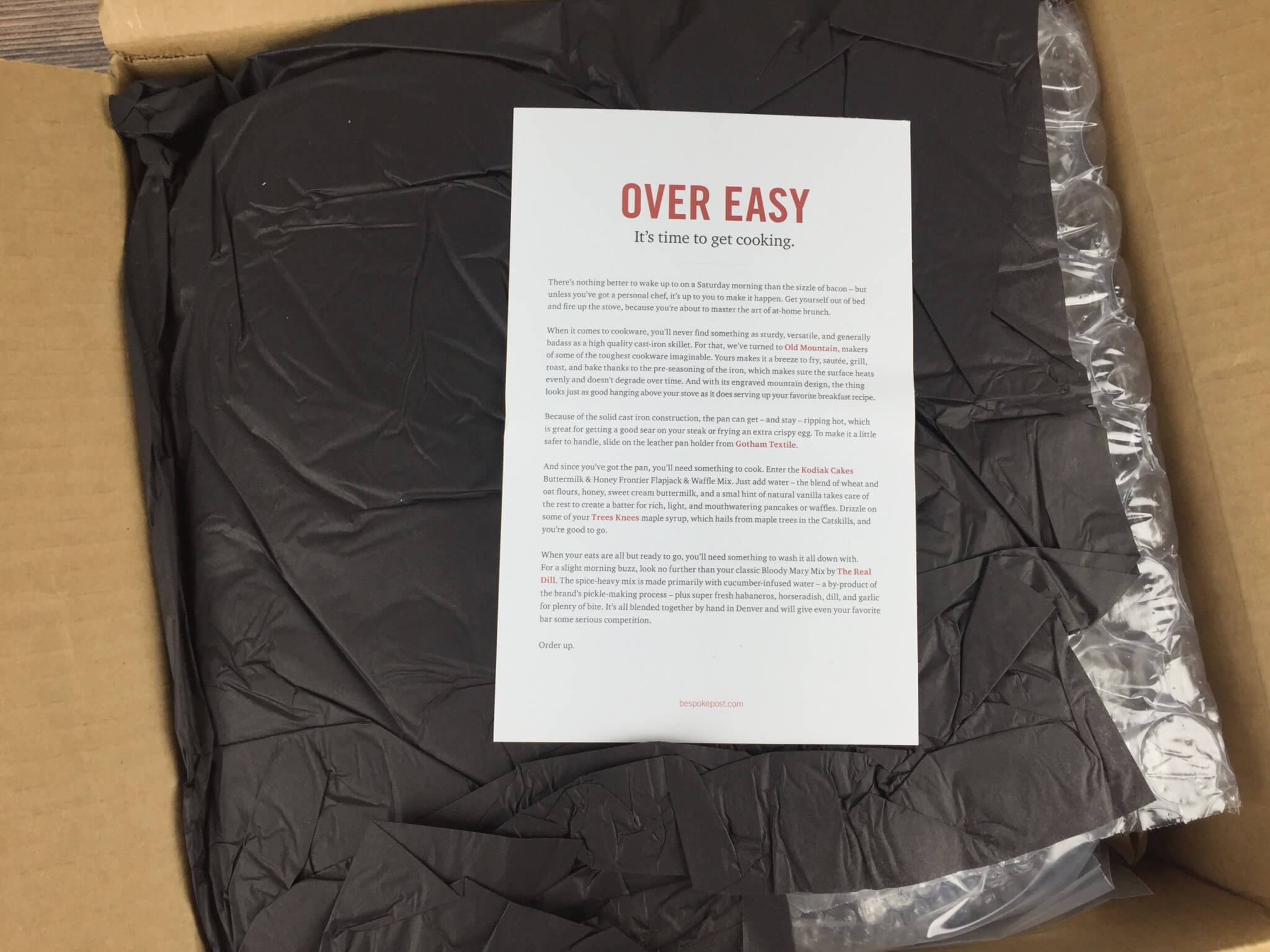 Bespoke Post OVER EASY Box August 2016 unboxing