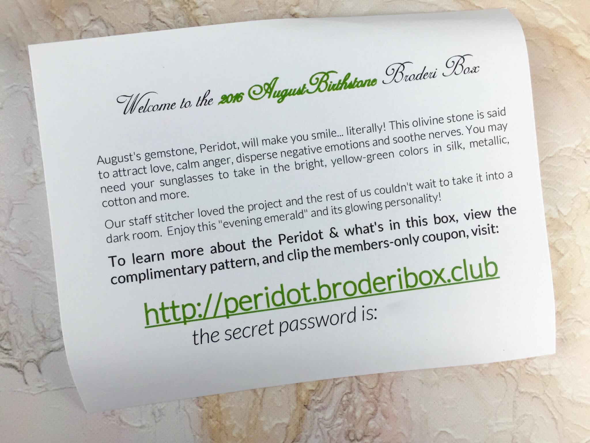 Broderi Box August 2016 (1)