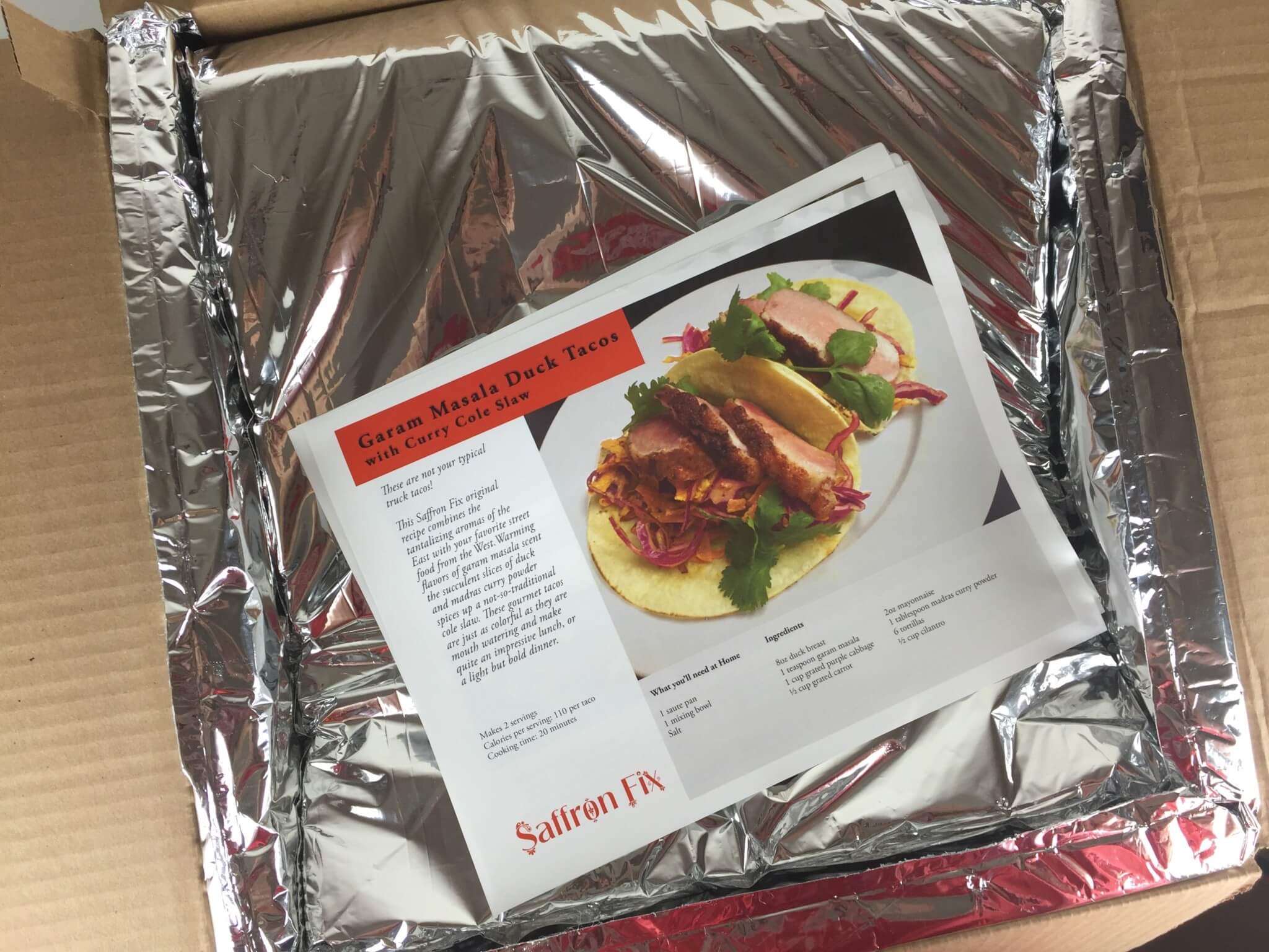 Saffron Fix August 2016 unboxing