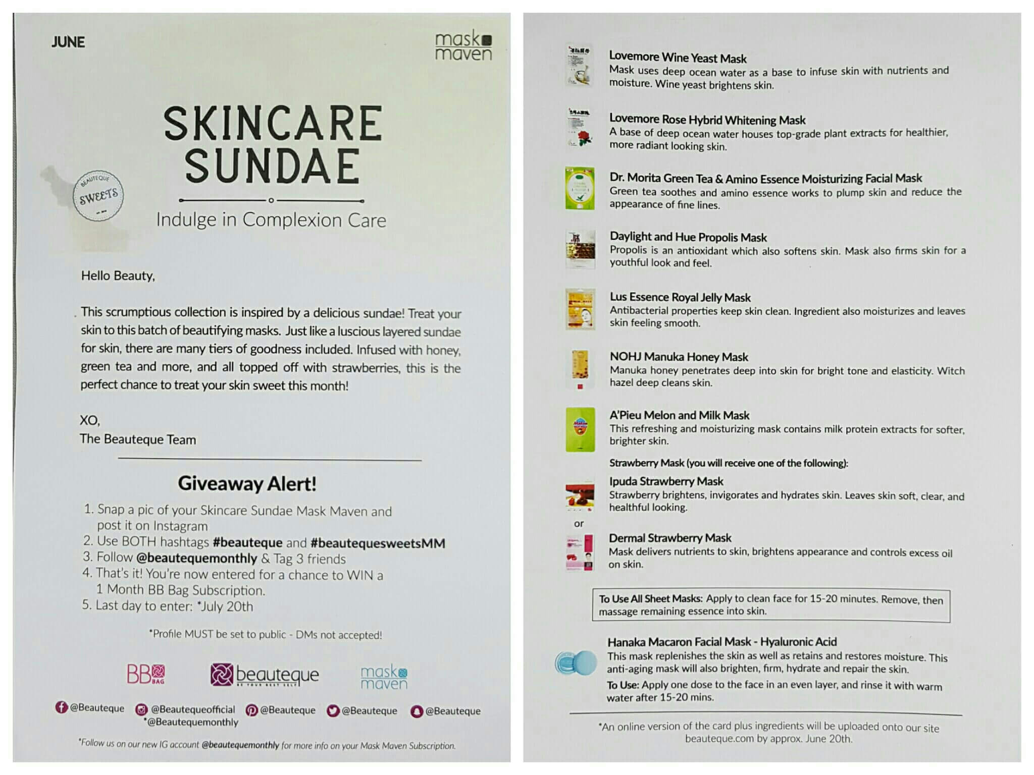 mask info