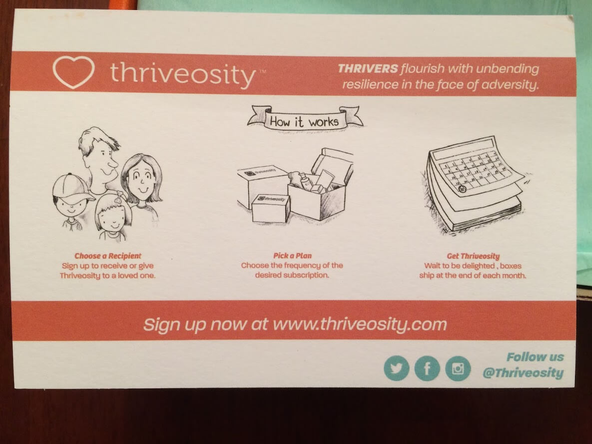 Card with information describing how to sign up for the program