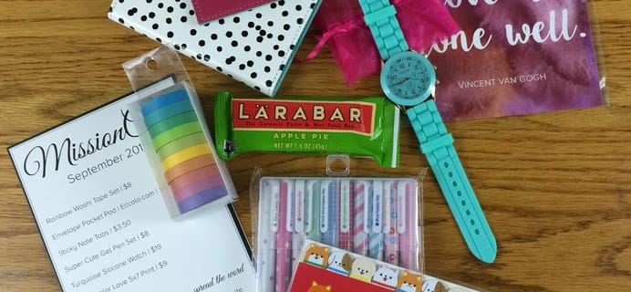 Mission Cute September 2016 Subscription Box Review + Coupon