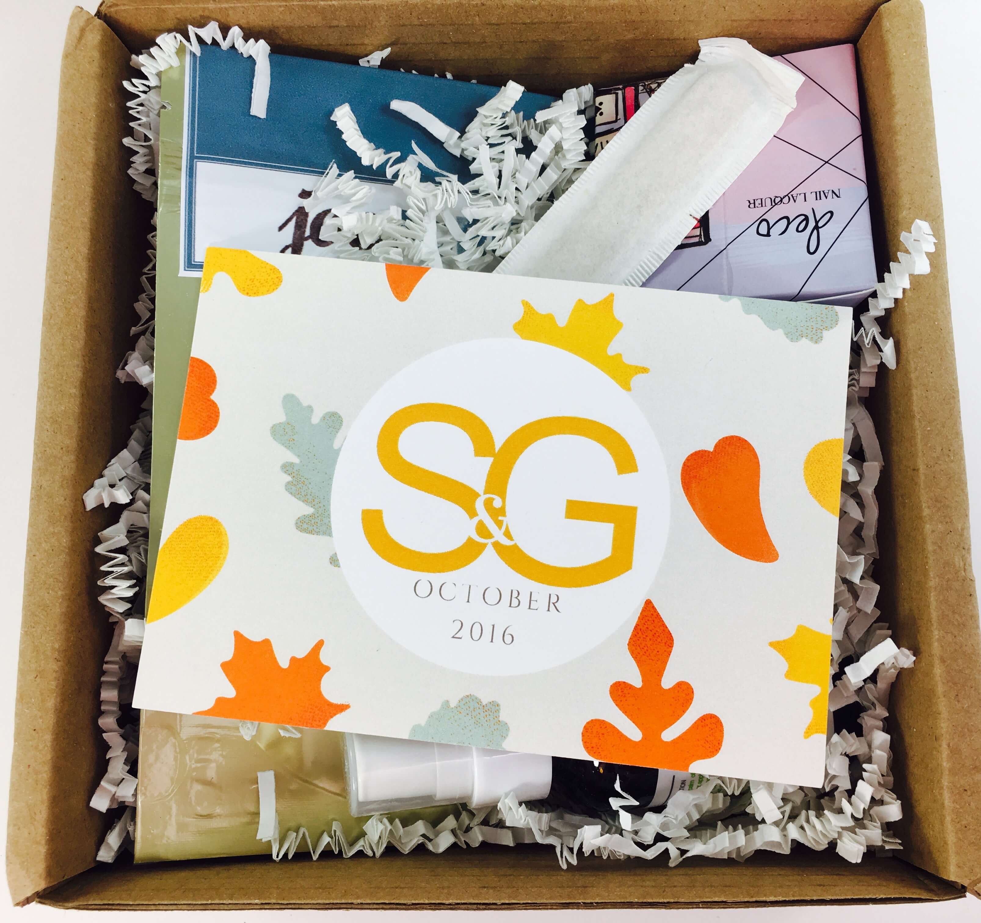 S&G Beauty Box October 2016 Subscription Box Review + Coupon