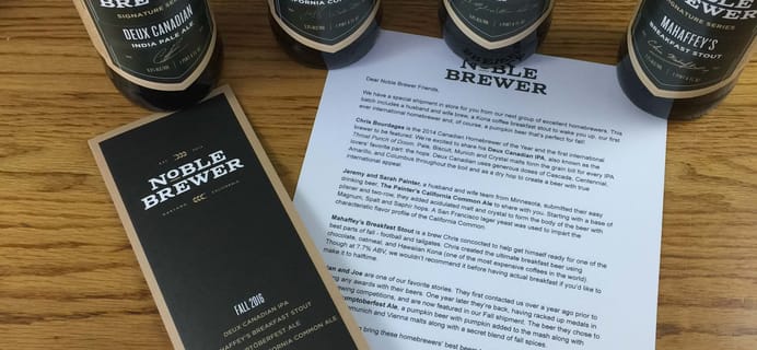 Noble Brewer Subscription Box Review + Coupon – Fall 2016