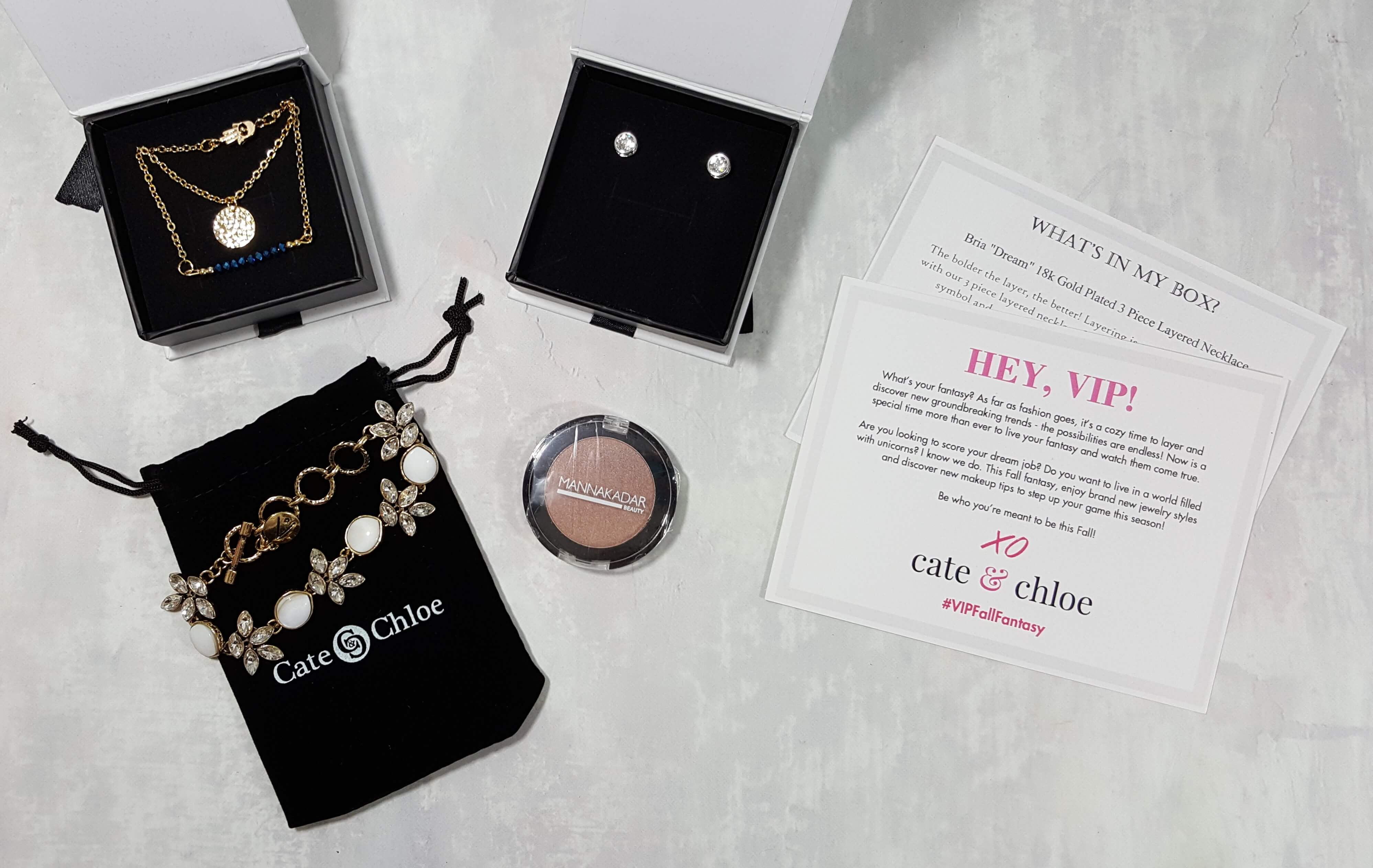 Cate & Chloe VIP Jewelry Subscription Box Review and Coupon – October 2016