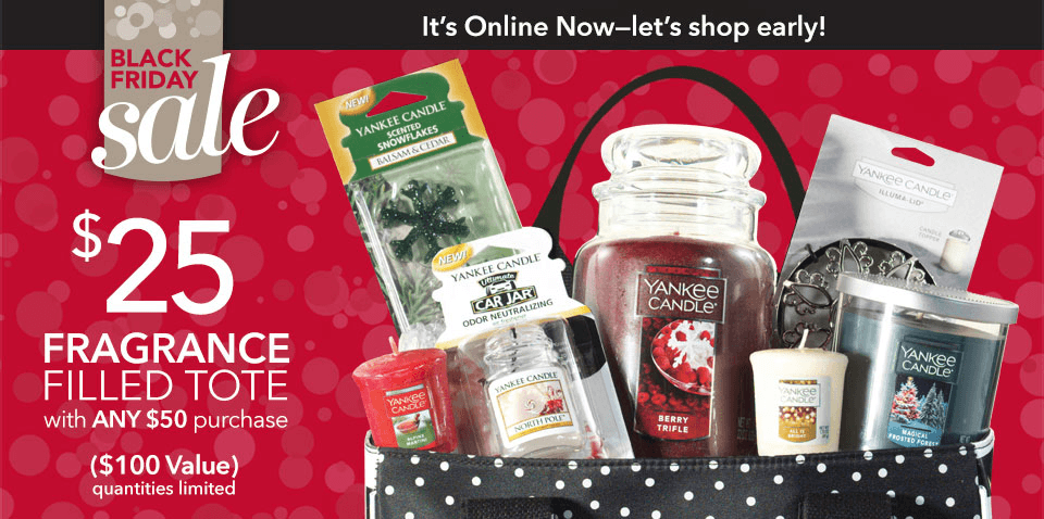 Yankee Candle Black Friday Tote Available Now! $25 With $50 Purchase!
