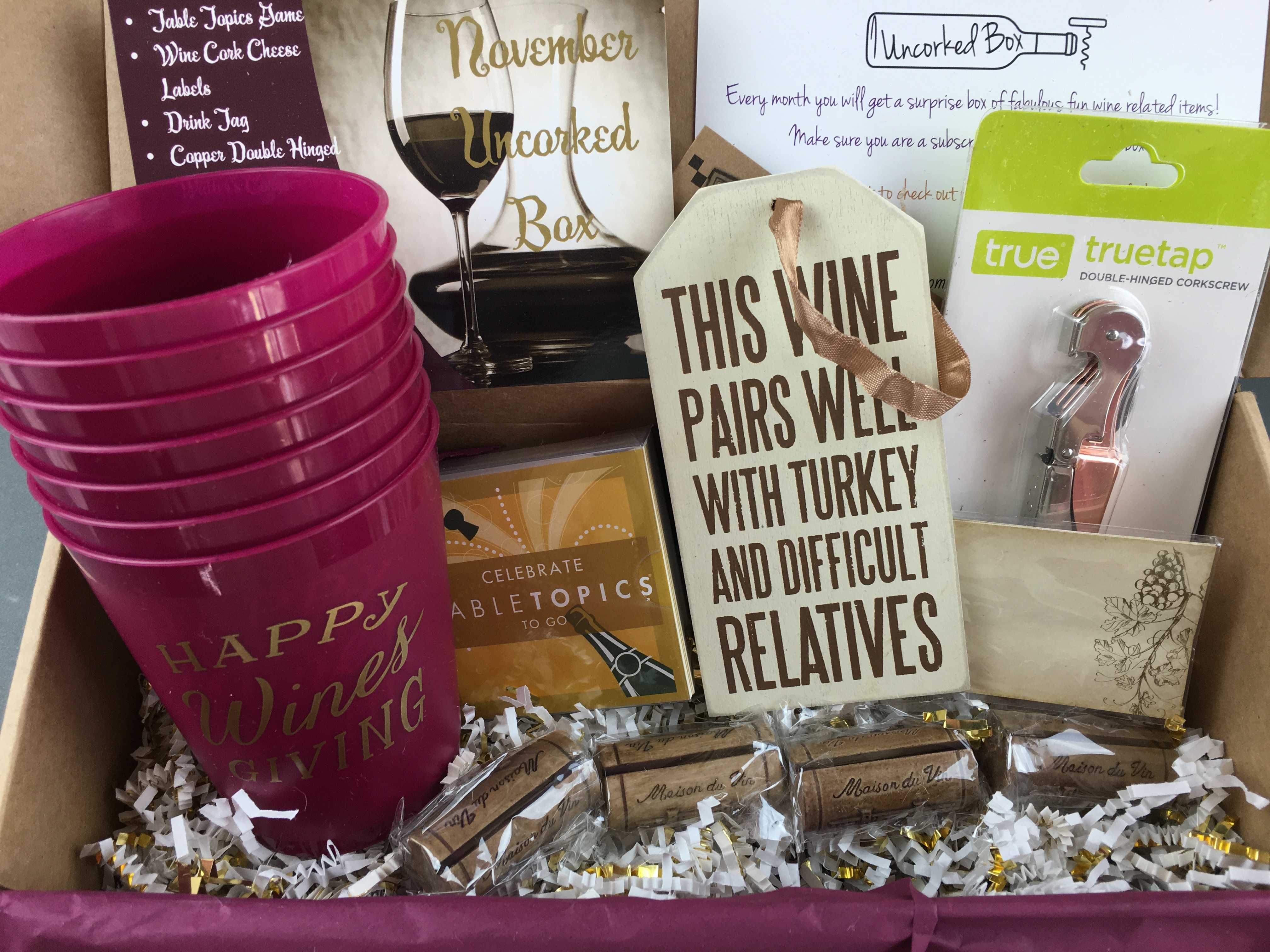 Uncorked Box November 2016 Subscription Box Review