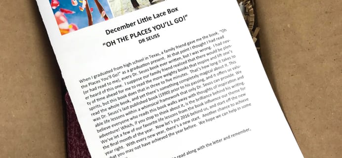 Little Lace Box December 2016 Subscription Box Review & Coupons