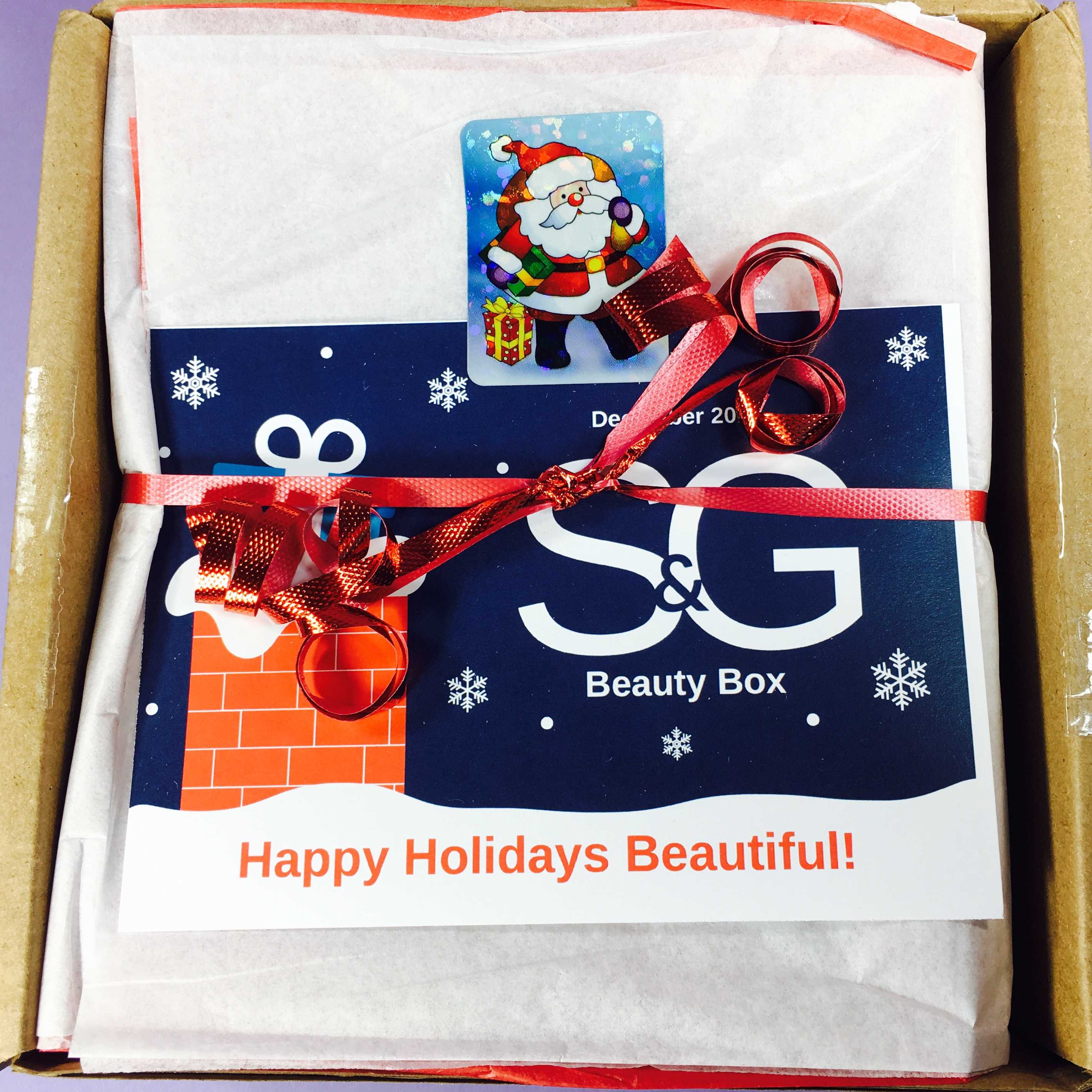 S&G Beauty Box December 2016 Subscription Box Review + Coupon