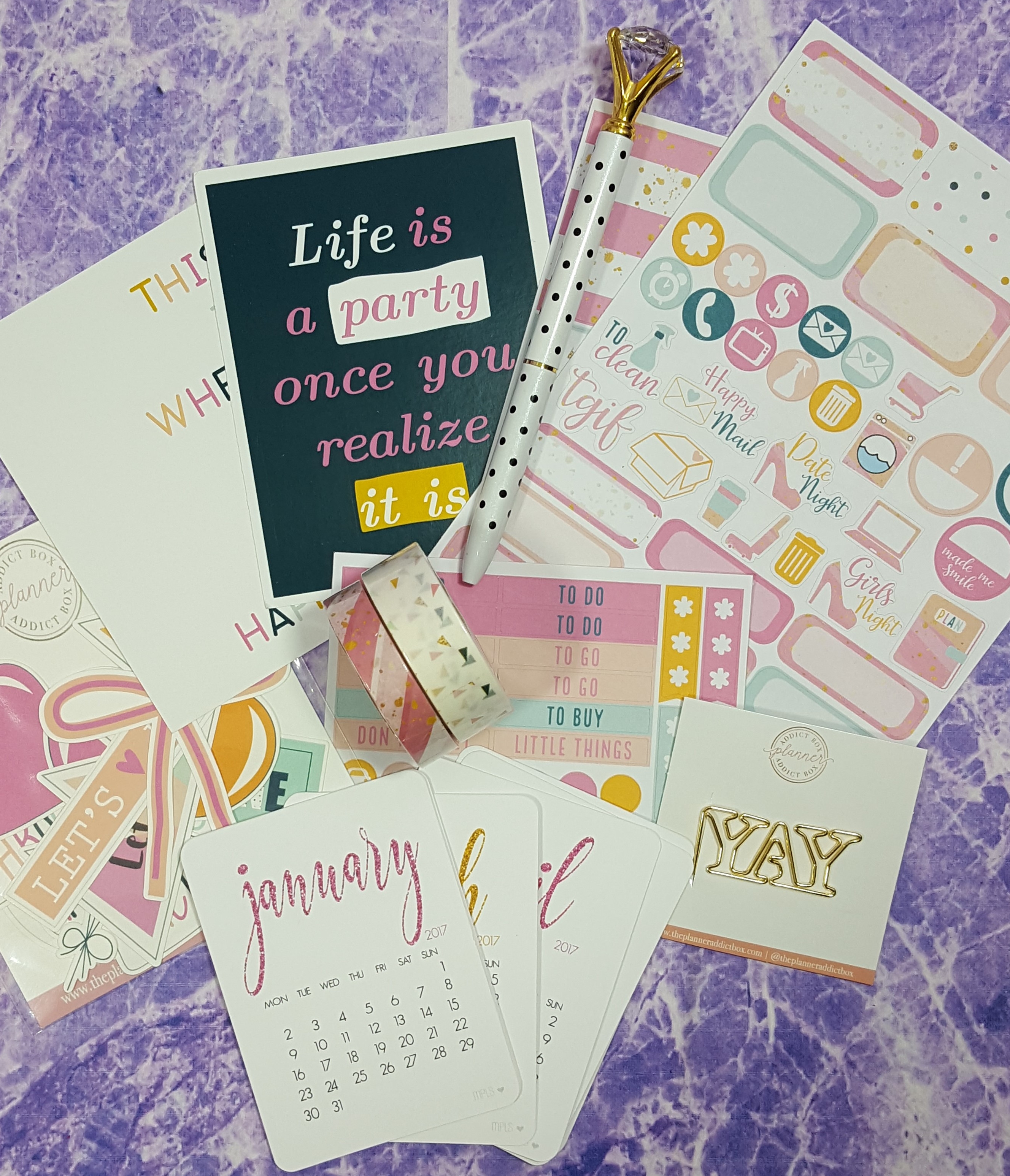 The Planner Addict Box January 2017 Subscription Box Review