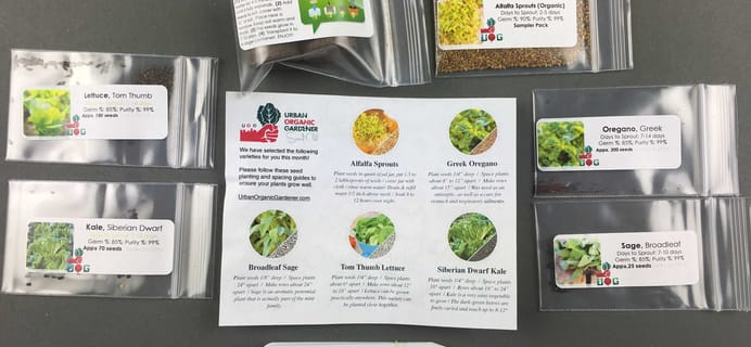 Urban Organic Gardener January 2017 Subscription Box Review + Coupon