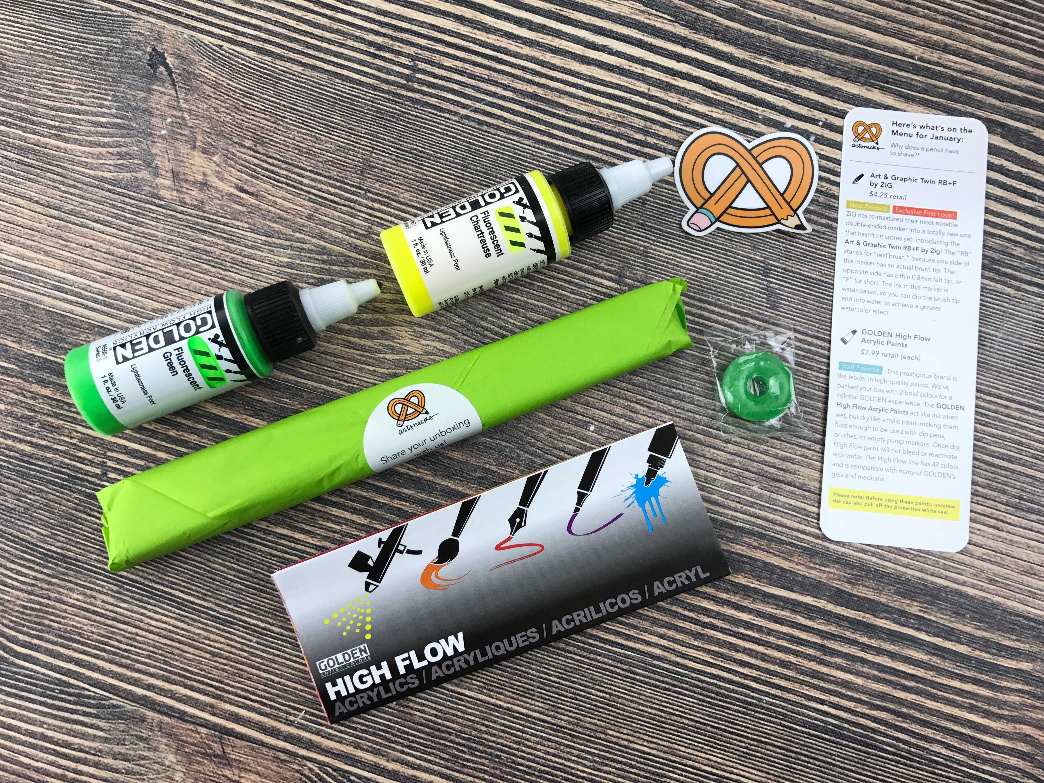 Art Snacks January 2017 Subscription Box Review