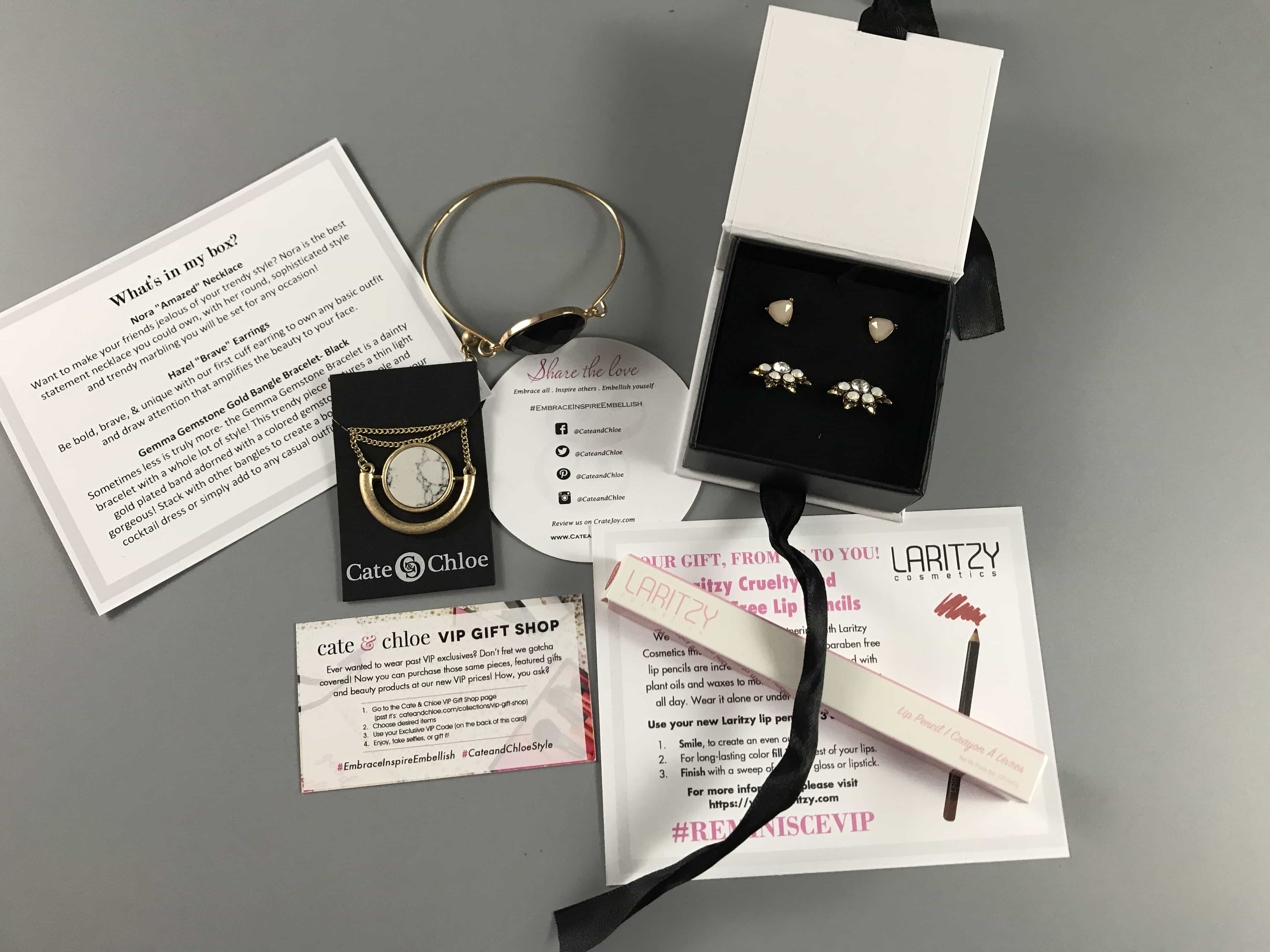 Cate & Chloe VIP August 2017 Subscription Box Review + Coupon