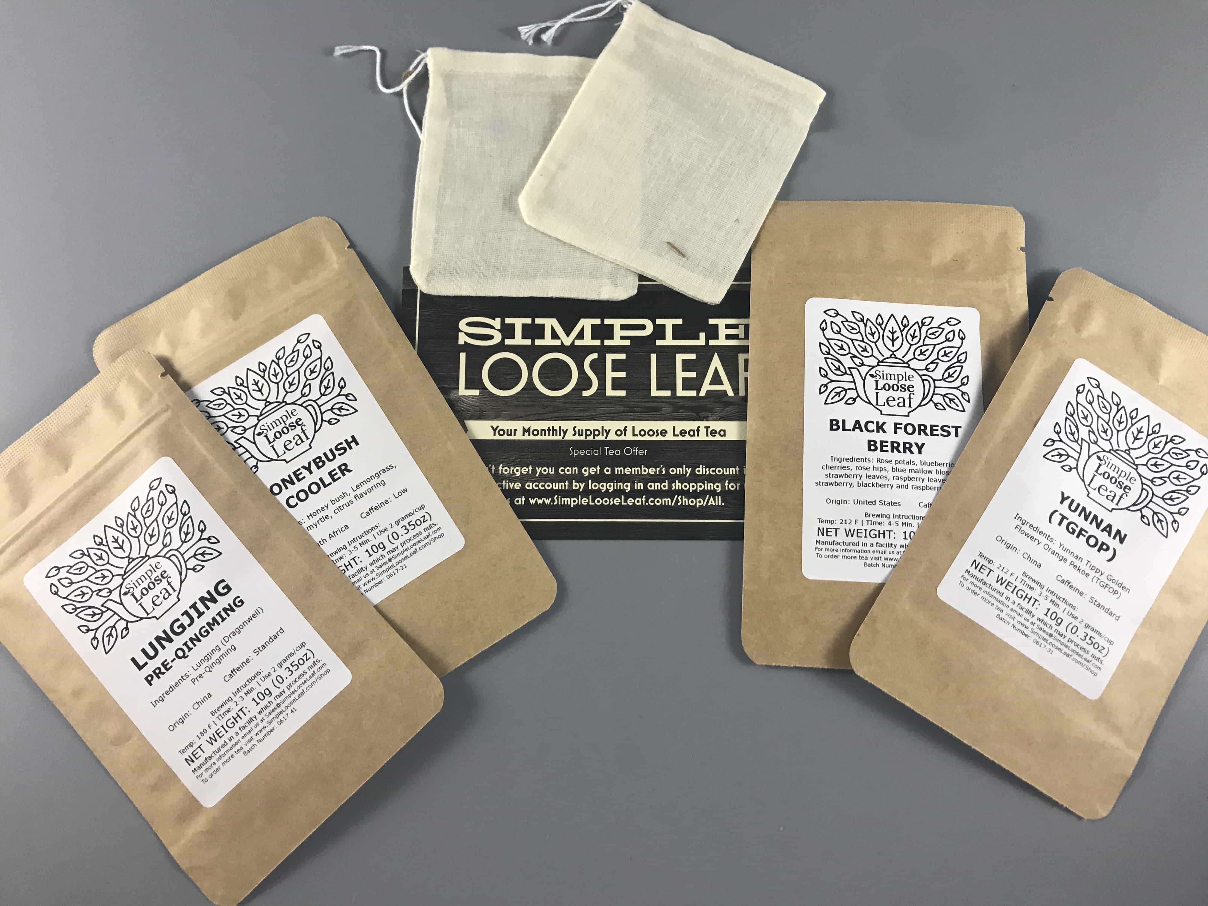 Simple Loose Leaf Tea July 2017 Subscription Box Review