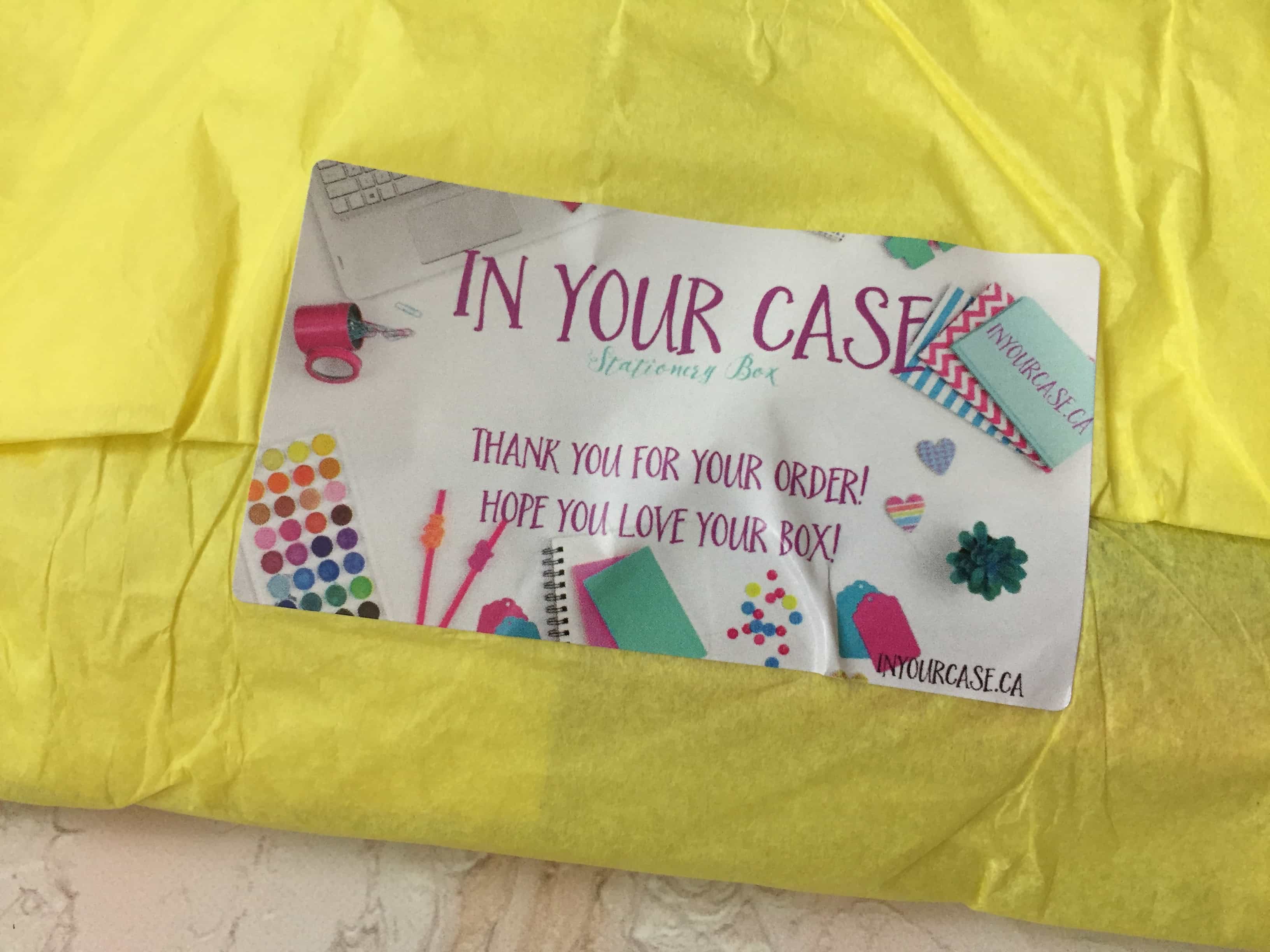 In Your Case Stationery Box August 2017 Subscription Box Review + Coupon