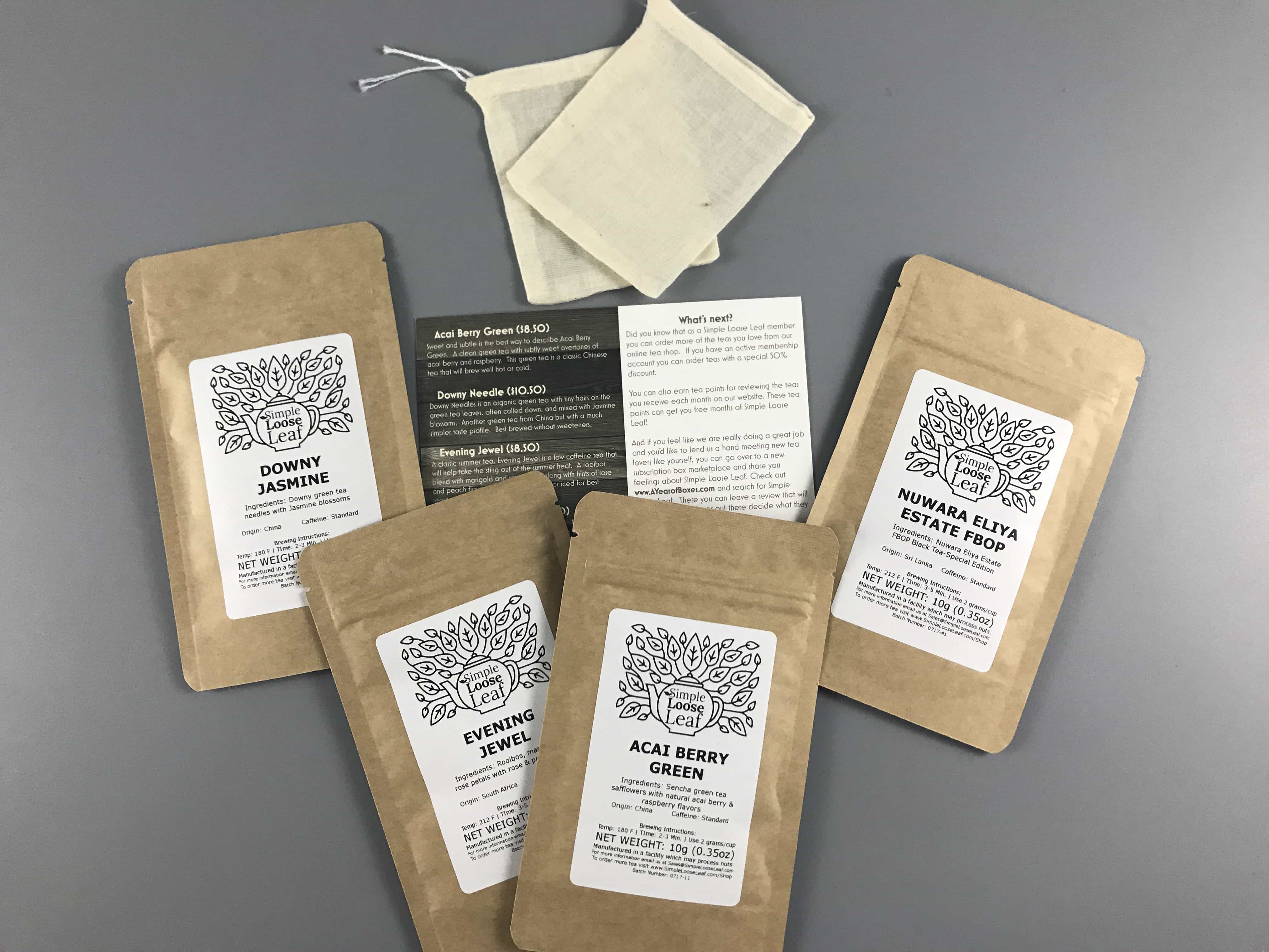 Simple Loose Leaf Tea August 2017 Subscription Box Review