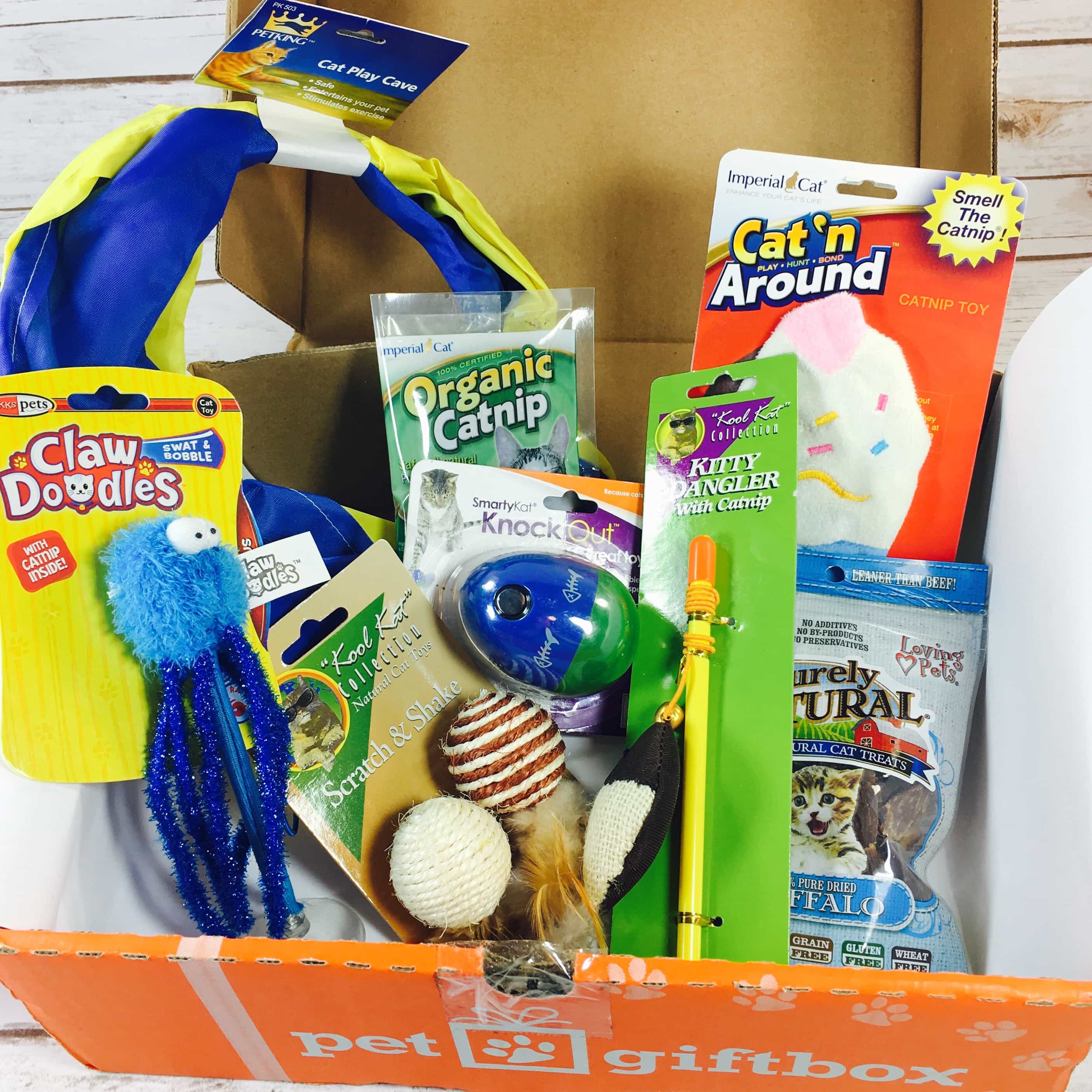 PetGiftBox August 2017 Cat Subscription Box Review + 50% Off Coupon