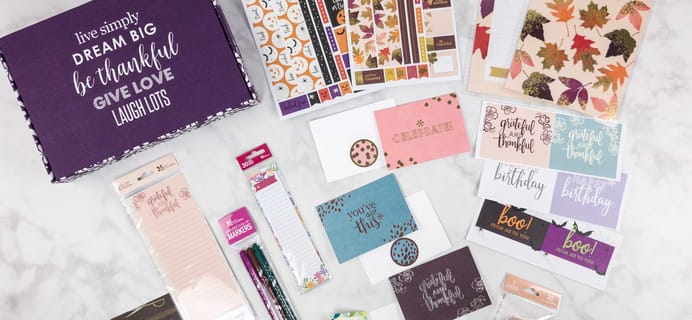 Erin Condren Seasonal Surprise Box Fall 2017 Box Review