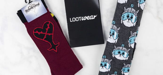 Loot Socks by Loot Crate August 2017 Subscription Box Review & Coupon