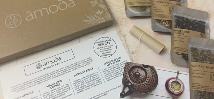 Amoda Tea October 2017 Subscription Box Review + Coupon!