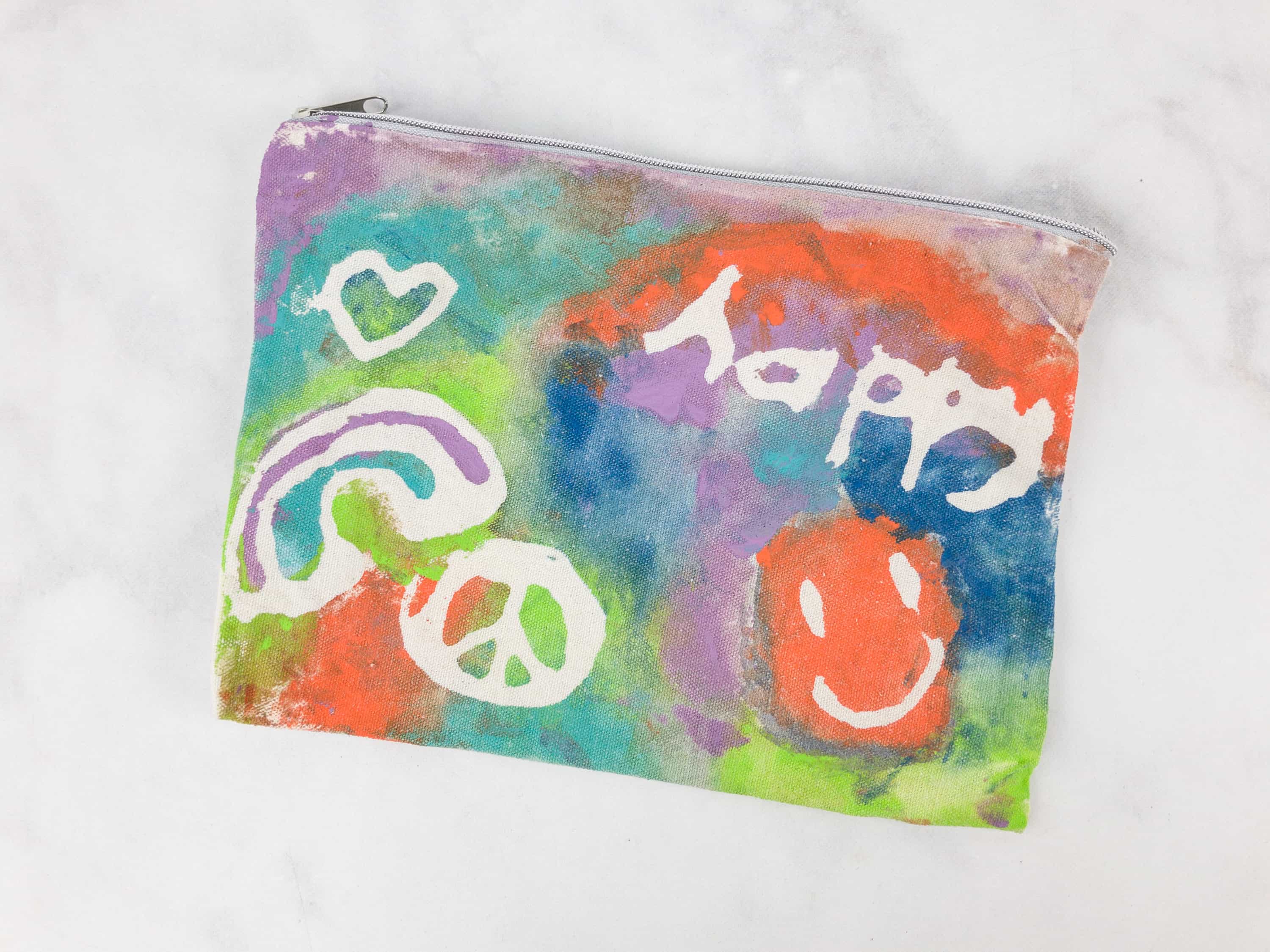 Doodle Crate   Subscription Box Review & Coupon – PAINTED CANVAS POUCHES!