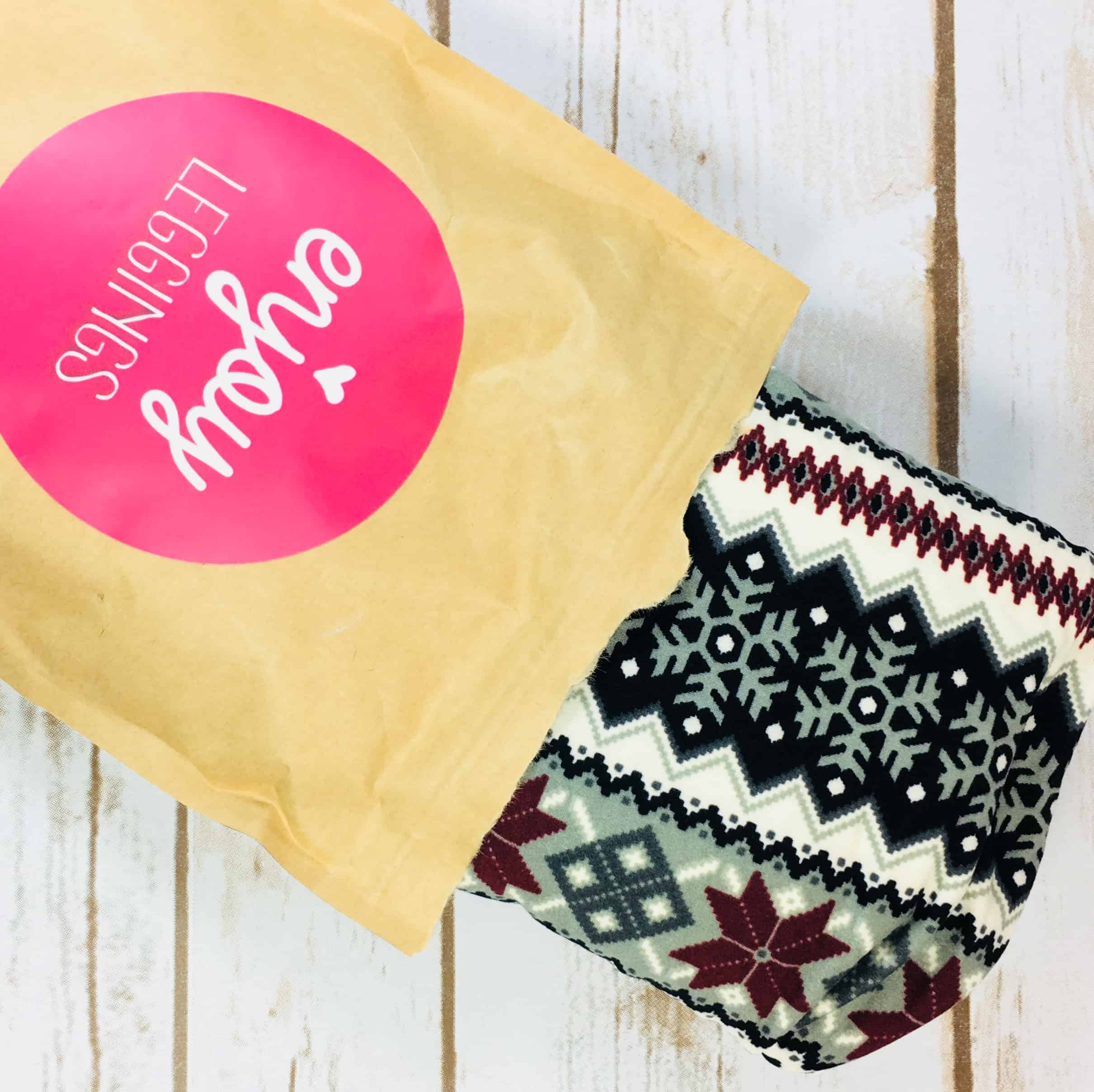 Enjoy Leggings November 2017 Subscription Box Review + Coupon
