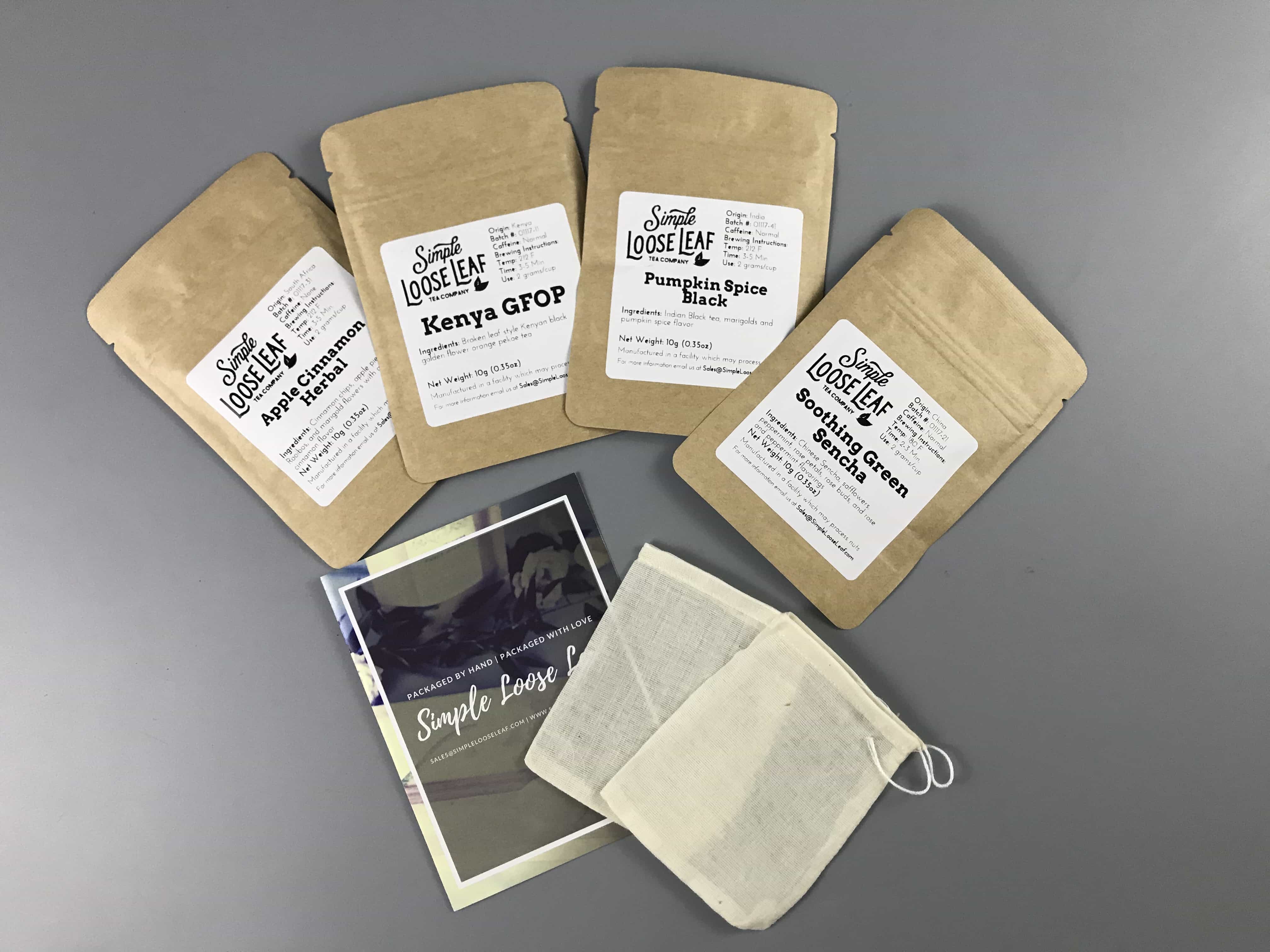 Simple Loose Leaf Tea November 2017 Subscription Box Review