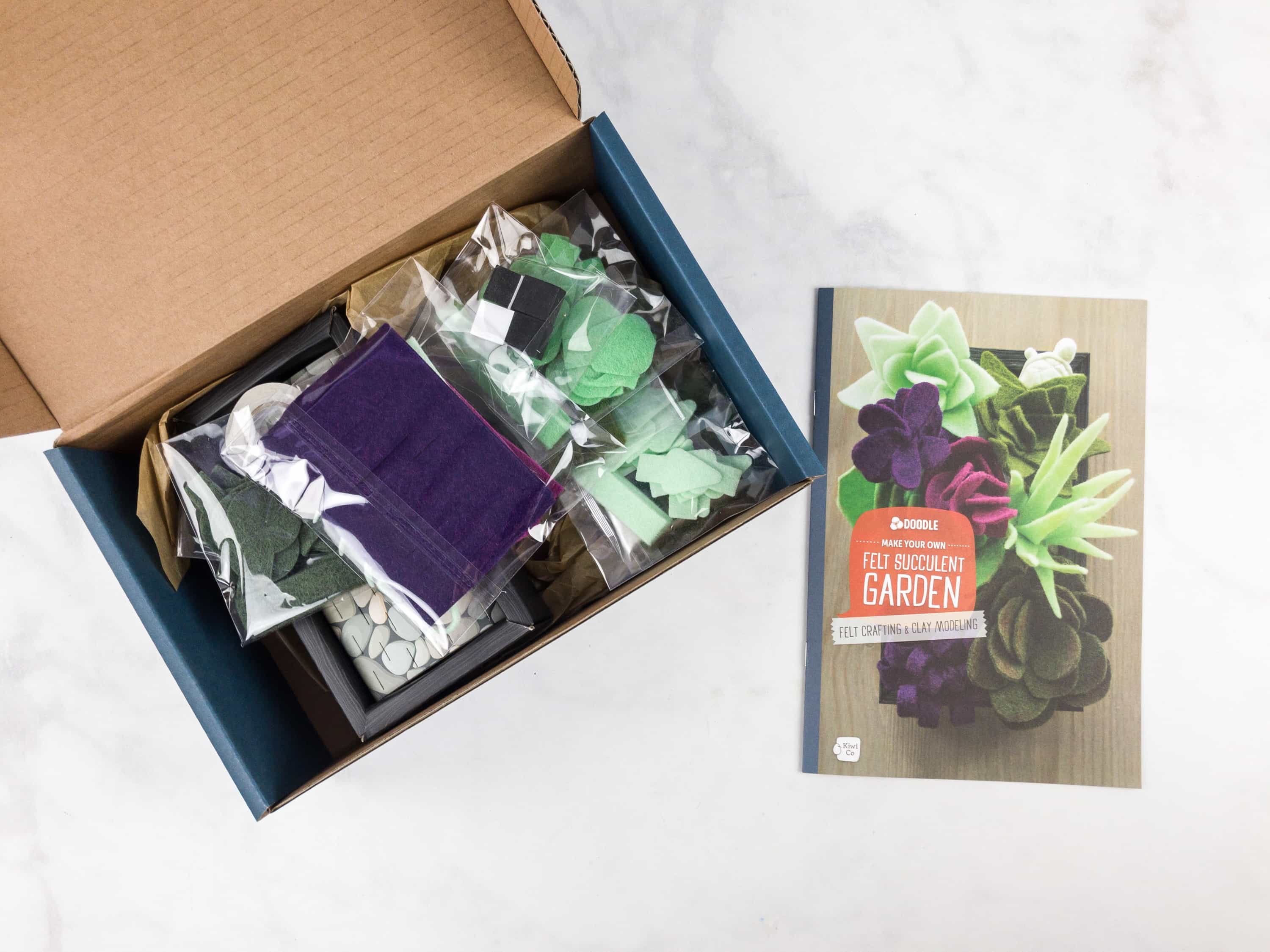 Doodle Crate   Subscription Box Review & Coupon – FELT SUCCULENT GARDEN!