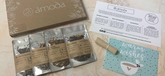 Amoda Tea January 2018 Subscription Box Review + Coupon!