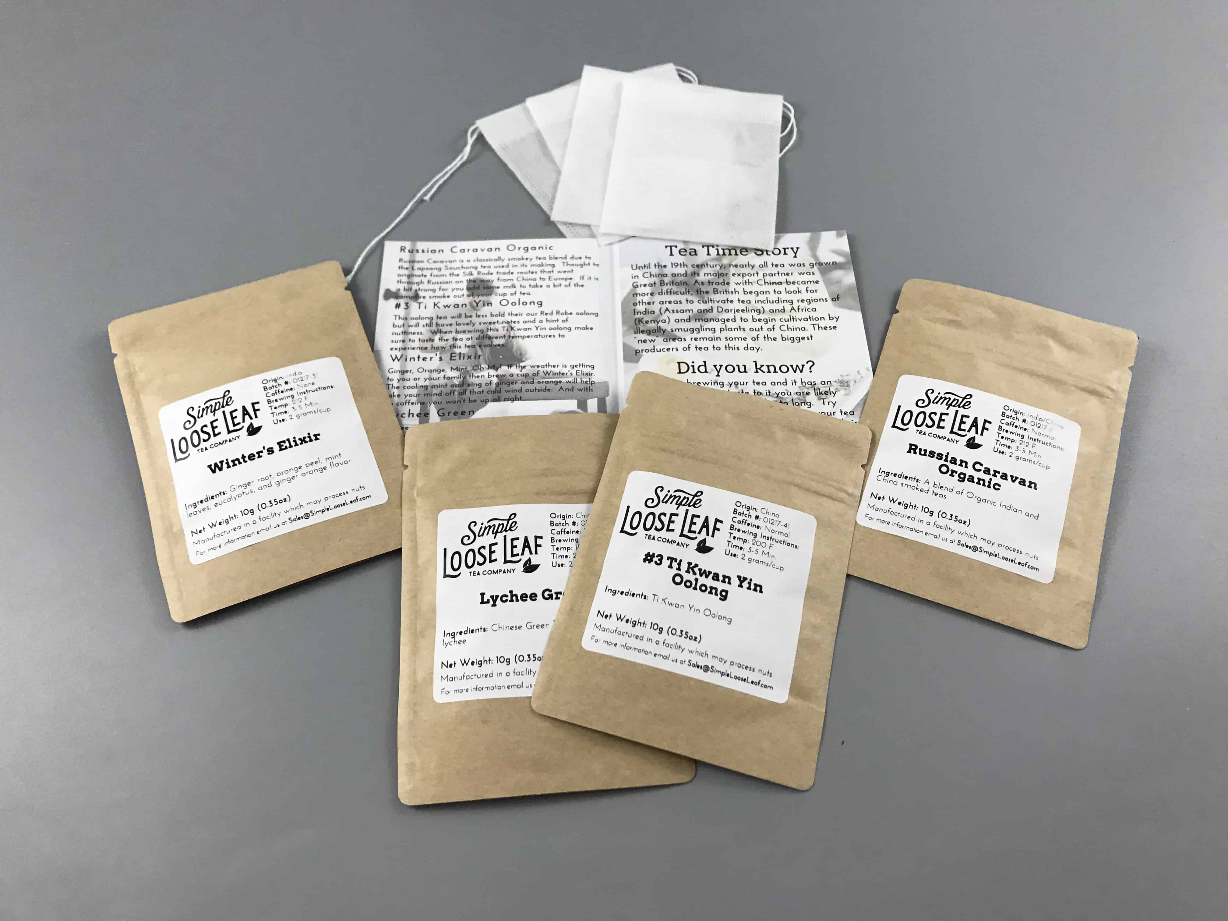 Simple Loose Leaf Tea December 2017 Subscription Box Review