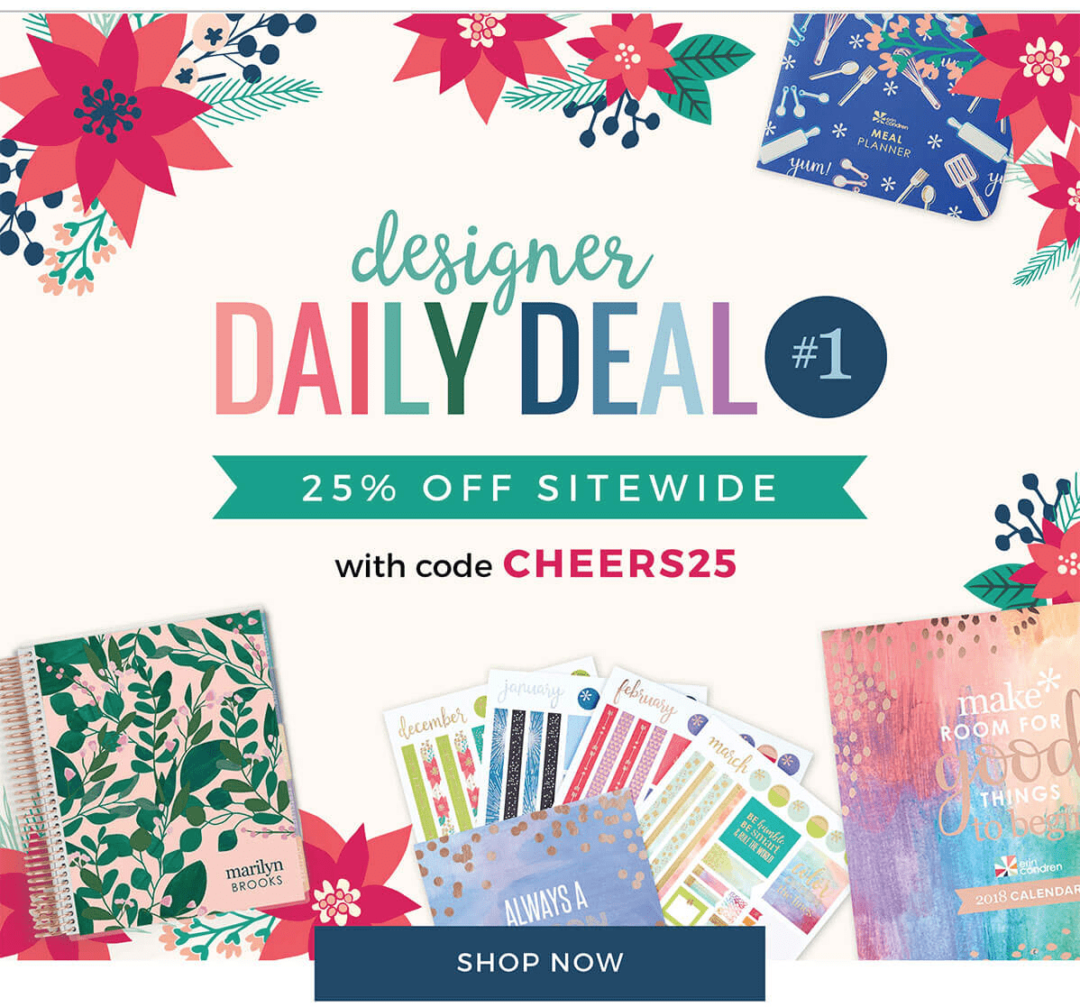 Erin Condren Holiday Sale: 25% Off Sitewide TODAY ONLY!
