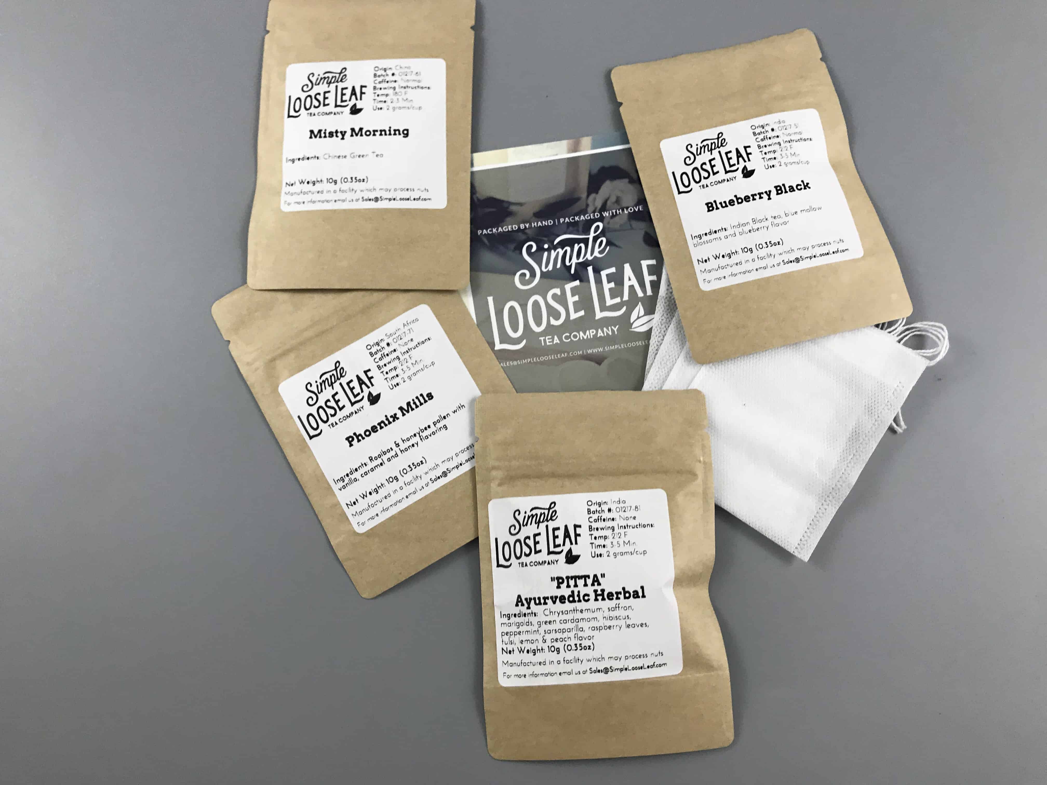 Simple Loose Leaf Tea January 2018 Subscription Box Review