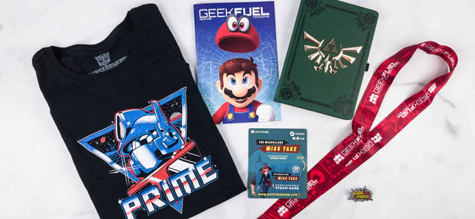 Geek Fuel January 2018 Subscription Box Review + Coupon!
