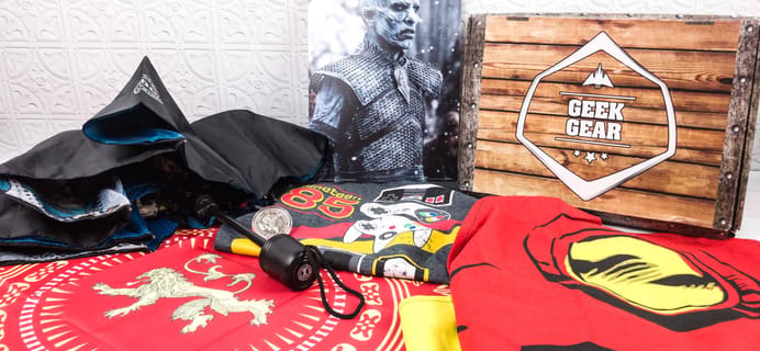 Geek Gear Box February 2018 Subscription Box Review + Coupon