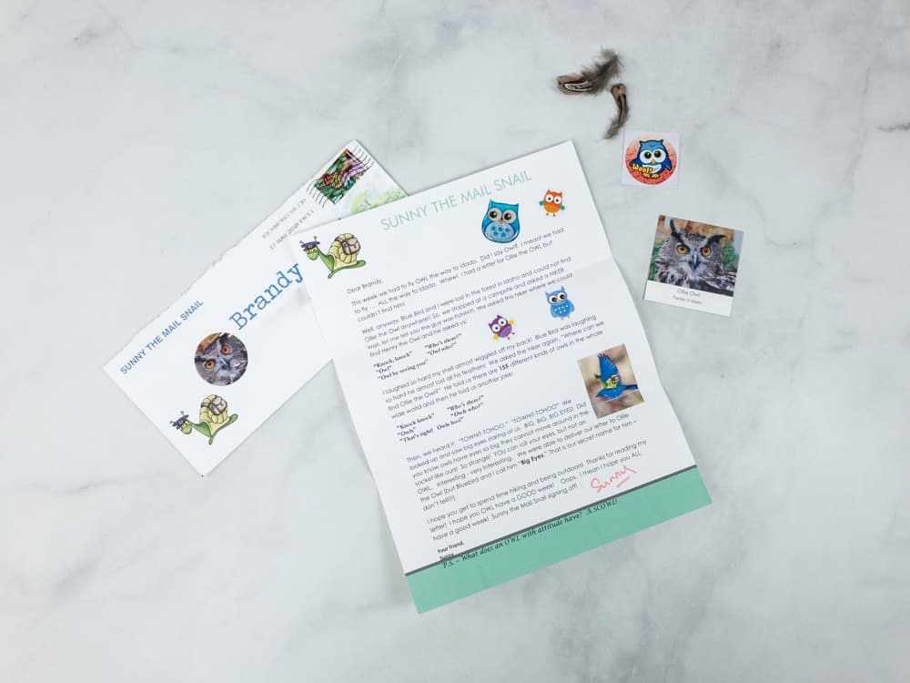 Snail Mail for Kids May 2018 Subscription Box Review – WEEK 3