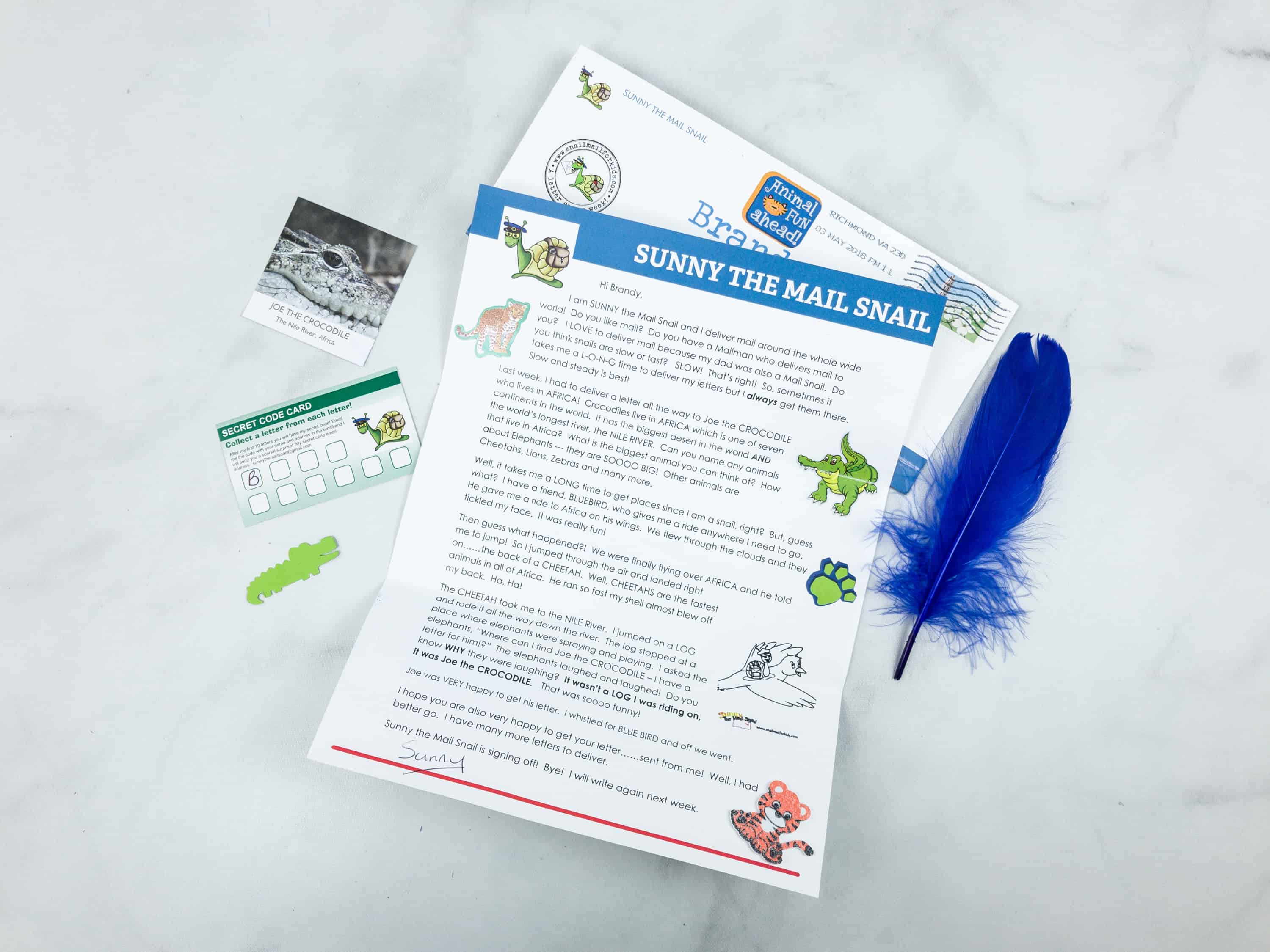 Snail Mail for Kids May 2018 Subscription Box Review