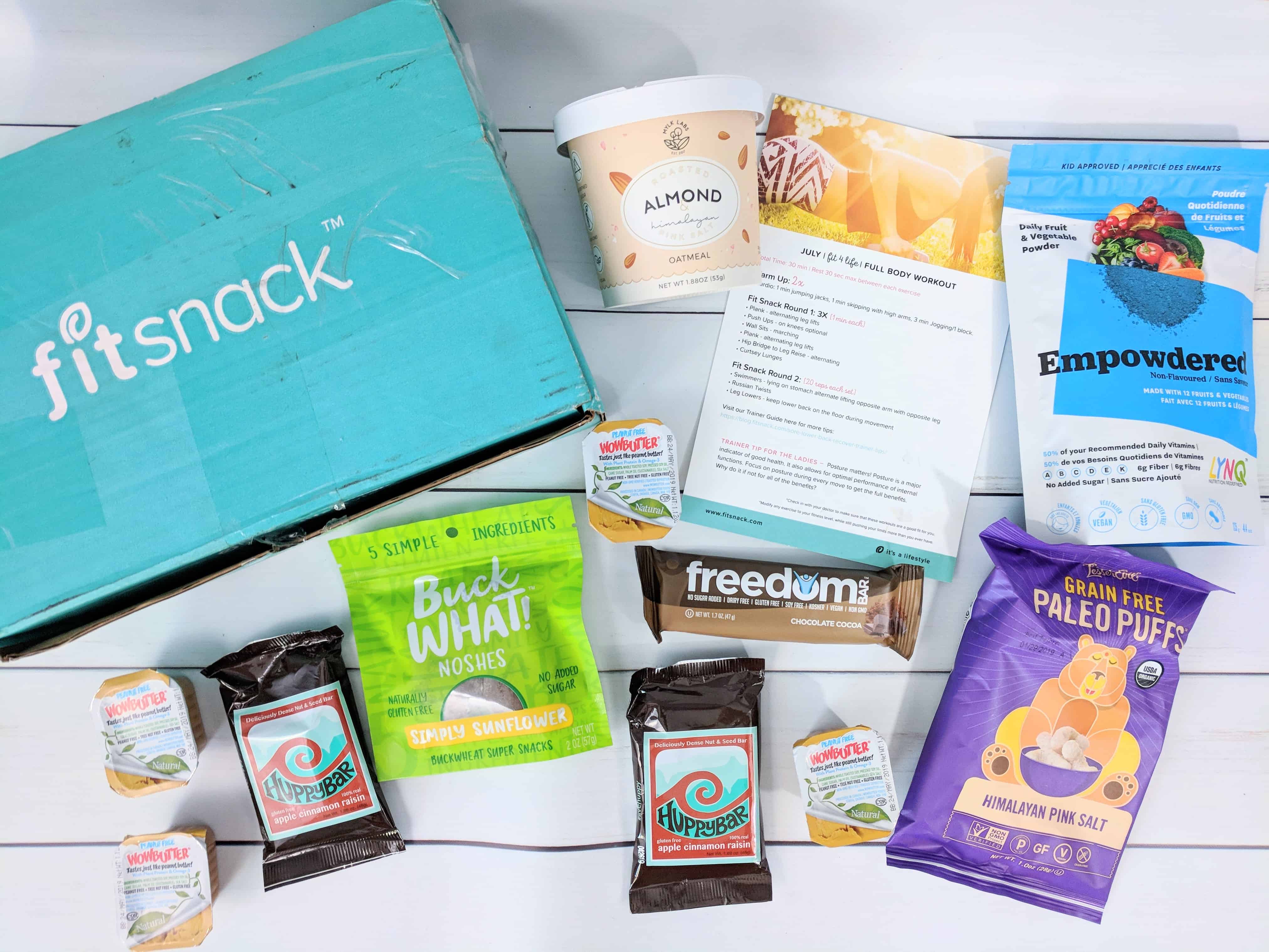 FitSnack July 2018 Subscription Box Review & Coupon