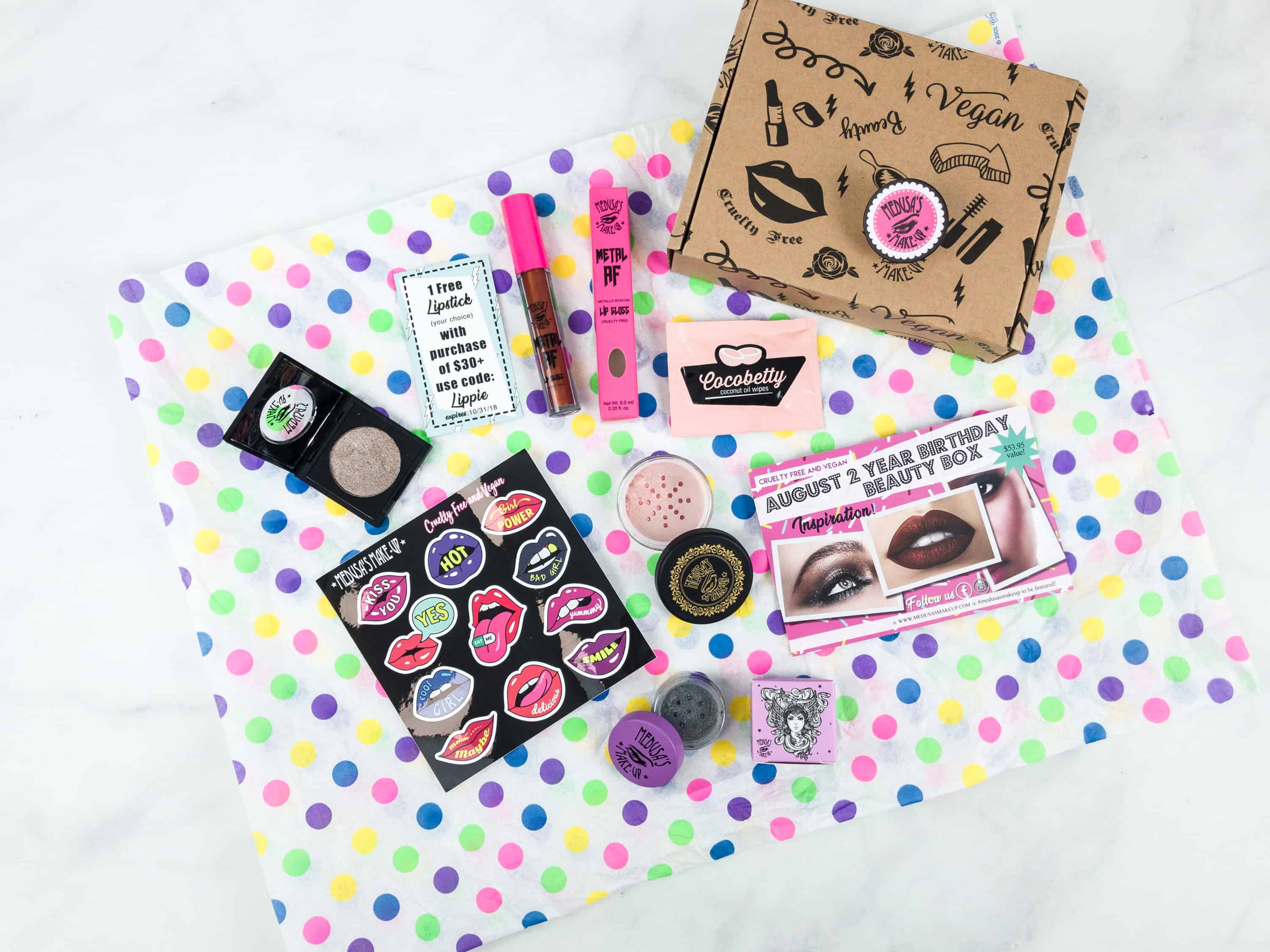 Medusa’s MakeUp Beauty Box Subscription Box Review – August 2018