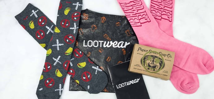 Loot Socks by Loot Crate August 2018 Subscription Box Review & Coupon