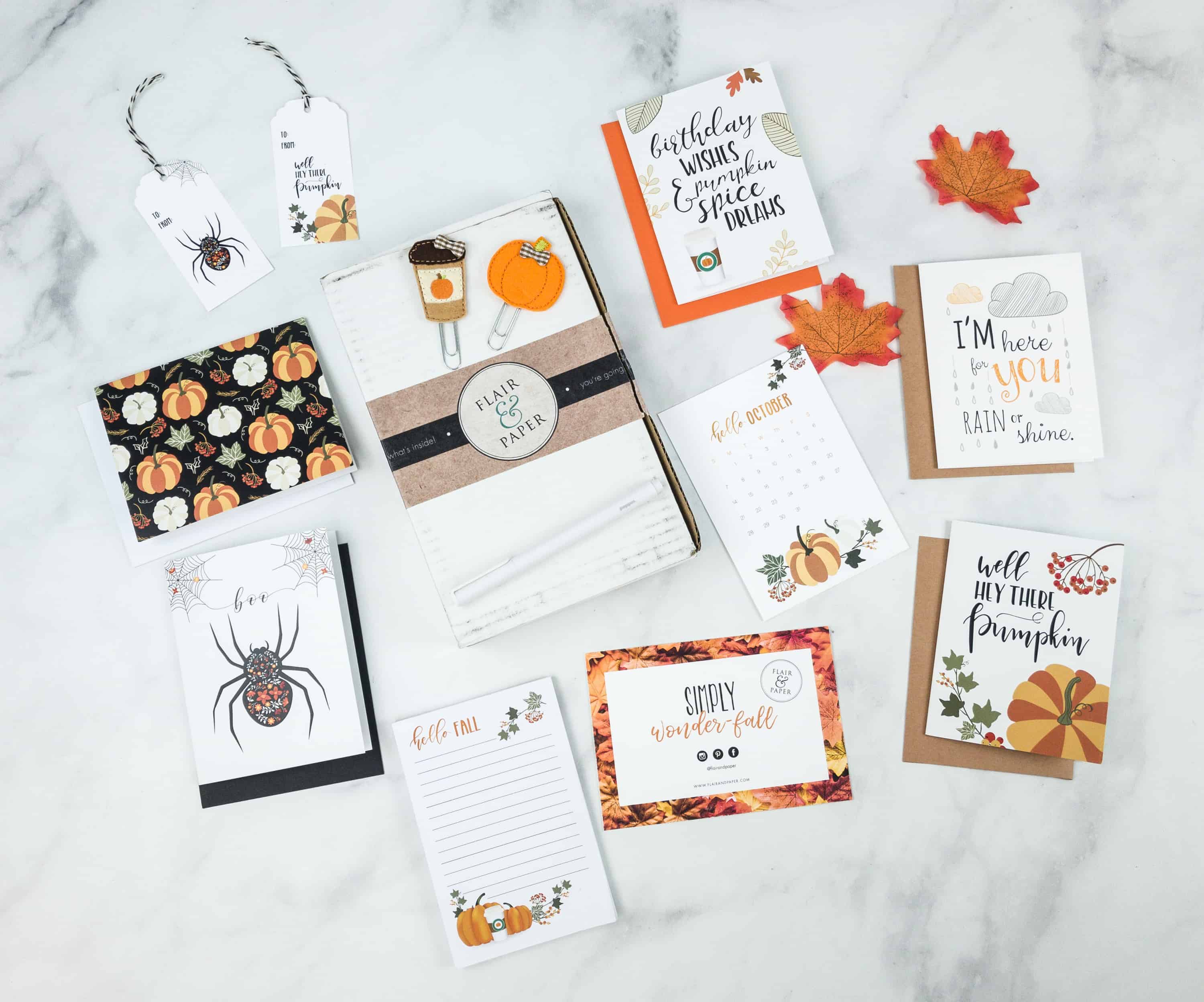Flair and Paper October 2018 Subscription Box Review & Coupon