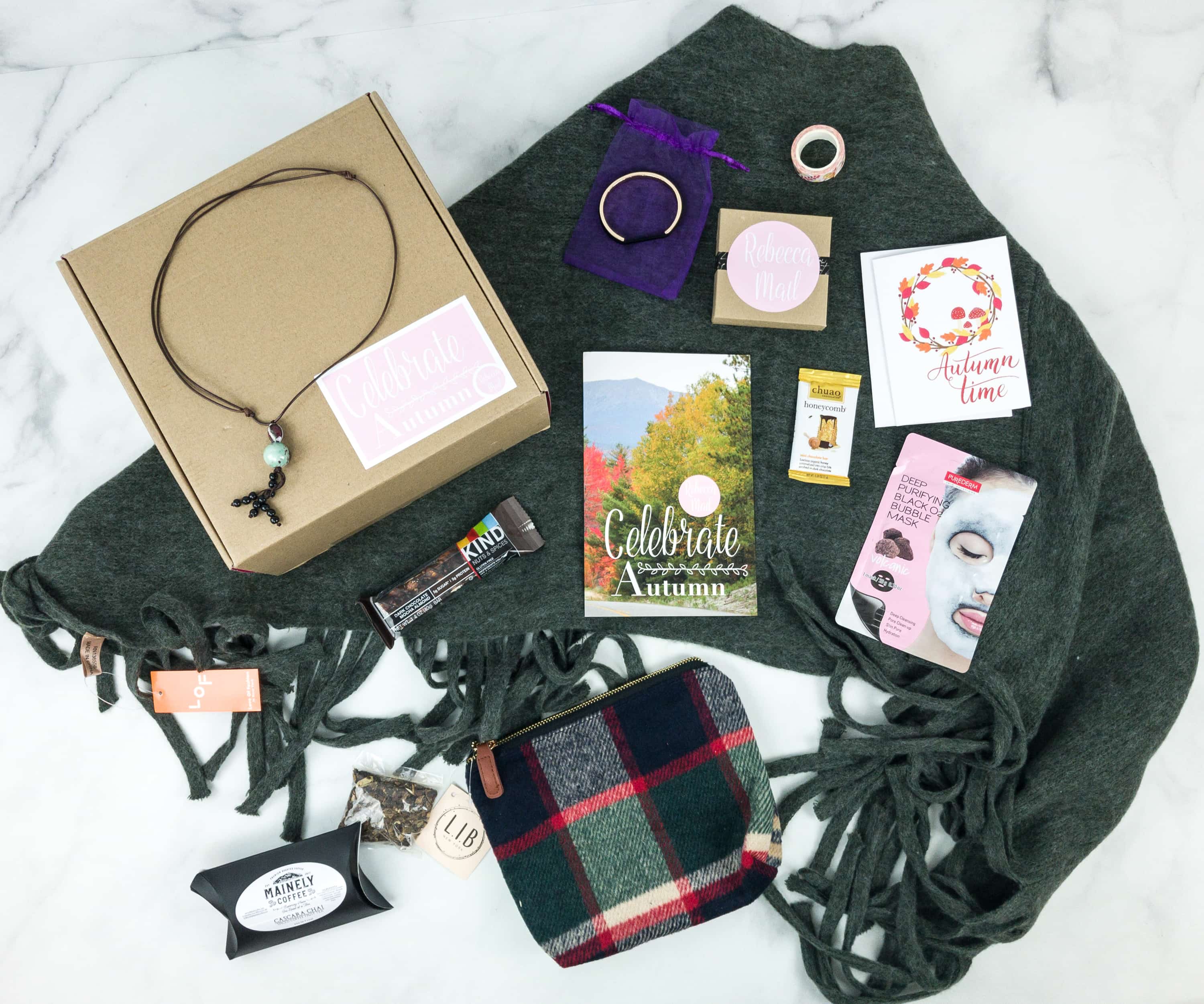 Rebecca Mail Deluxe Lifestyle Quarterly Subscription Box Review – Fall 2018