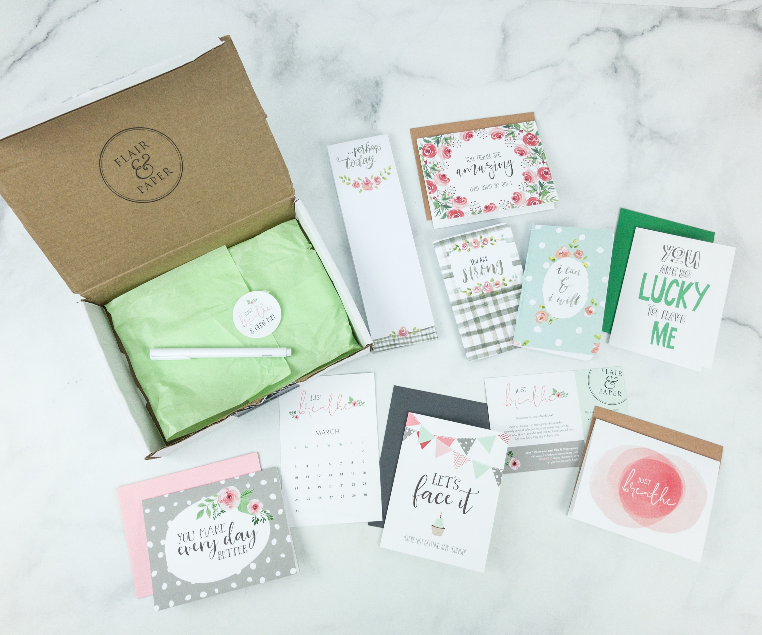 Flair and Paper March 2019 Subscription Box Review & Coupon
