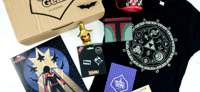 Geek Gear Box March 2019 Subscription Box Review + Coupon