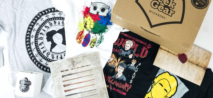 Geek Gear World of Wizardry Wearables April 2019 Subscription Box Review + Coupon
