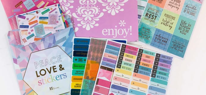 Erin Condren Sticker Club Summer 2019 Subscription Box Review