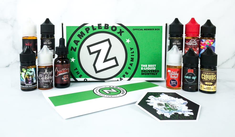 Zamplebox E-Juice October 2019 Subscription Box Review + Coupon!