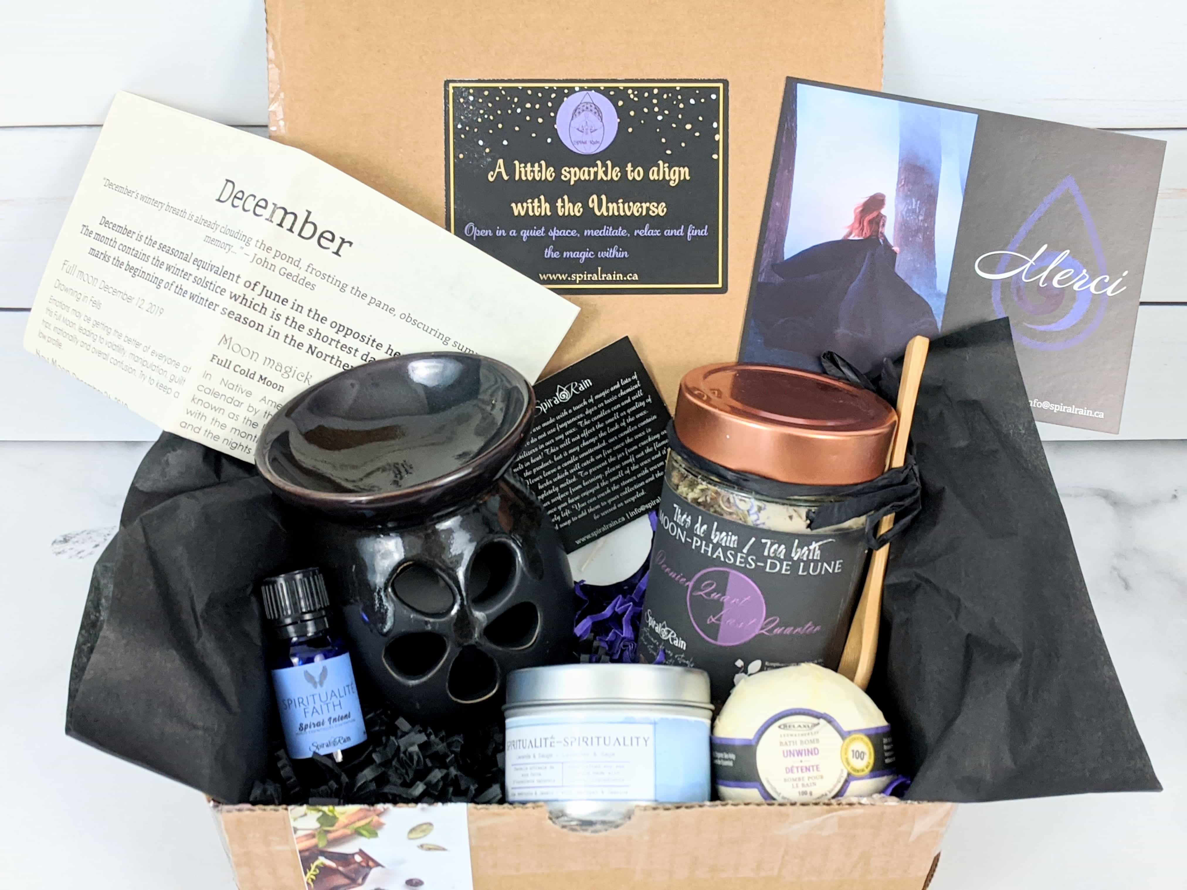 Spiral Rain Subscription Box Review – December 2019