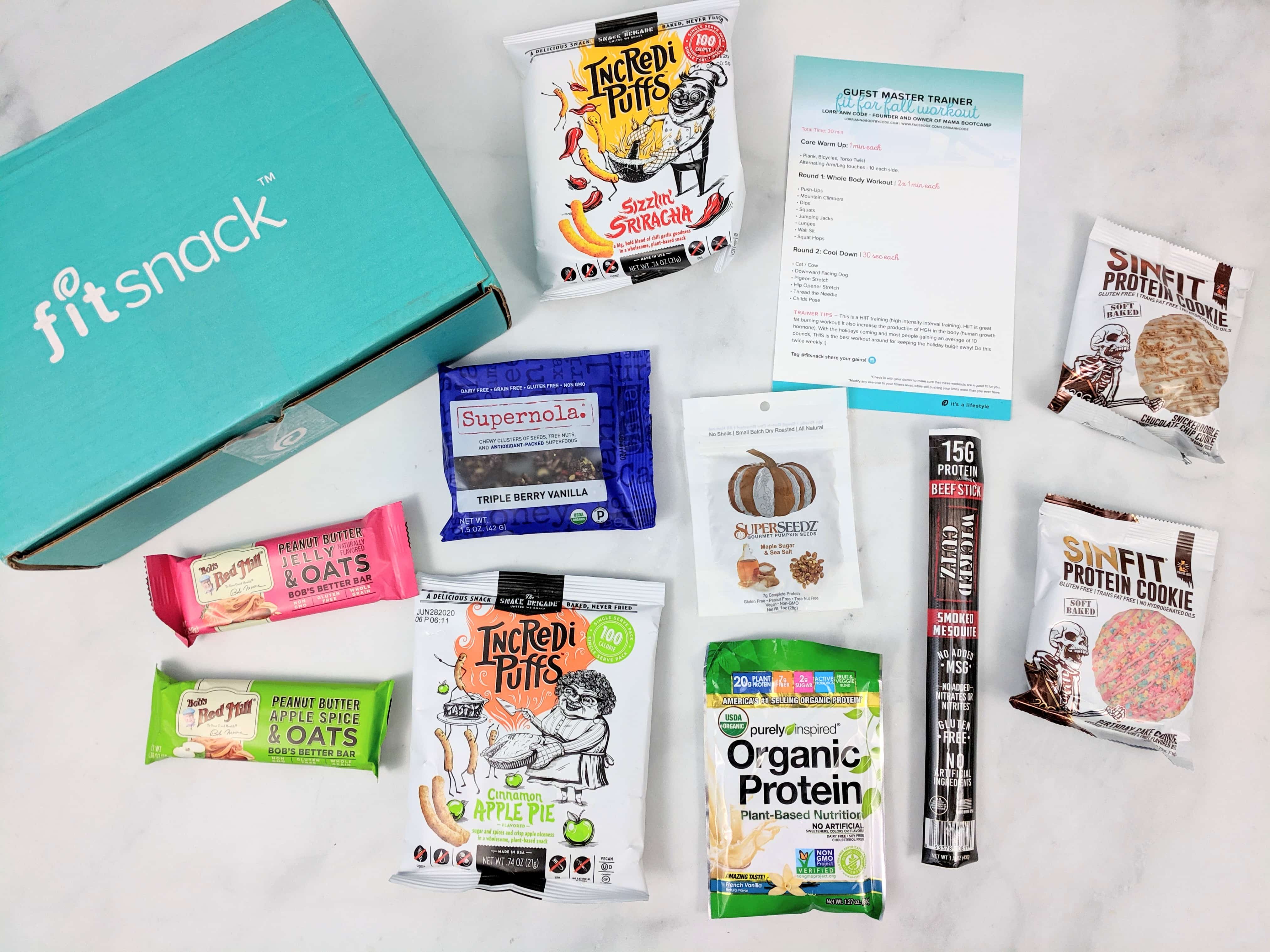 FitSnack October 2019 Subscription Box Review & Coupon