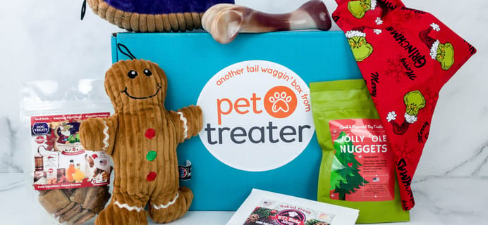 Pet Treater Deluxe Dog Pack December 2019 Subscription Box Review + Coupon