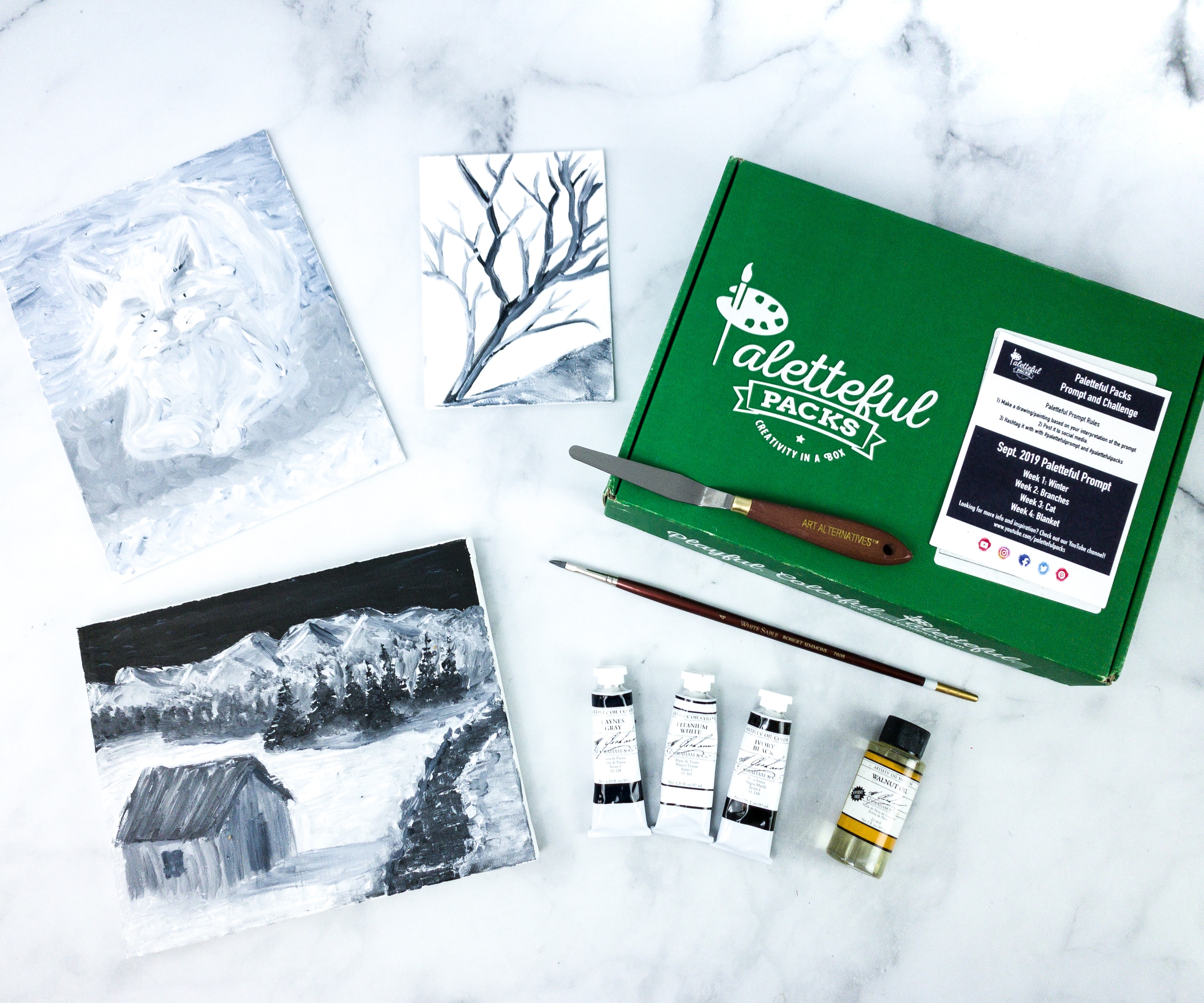 Paletteful Packs November 2019 Premium Pack Subscription Box Review + Coupon – M. Graham Oils Gray Challenge